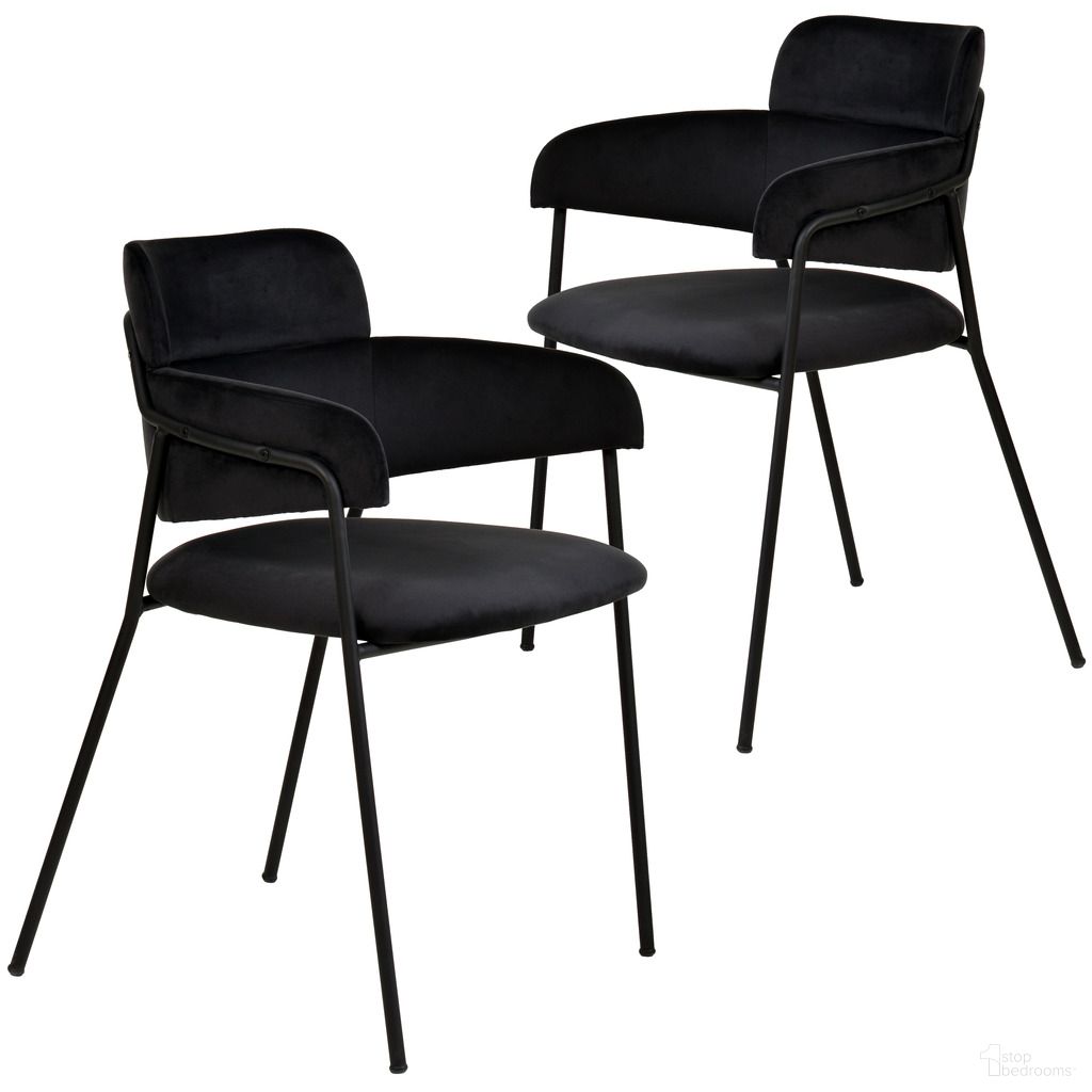 Axis Modern Dining Chair Set of 2 In Black