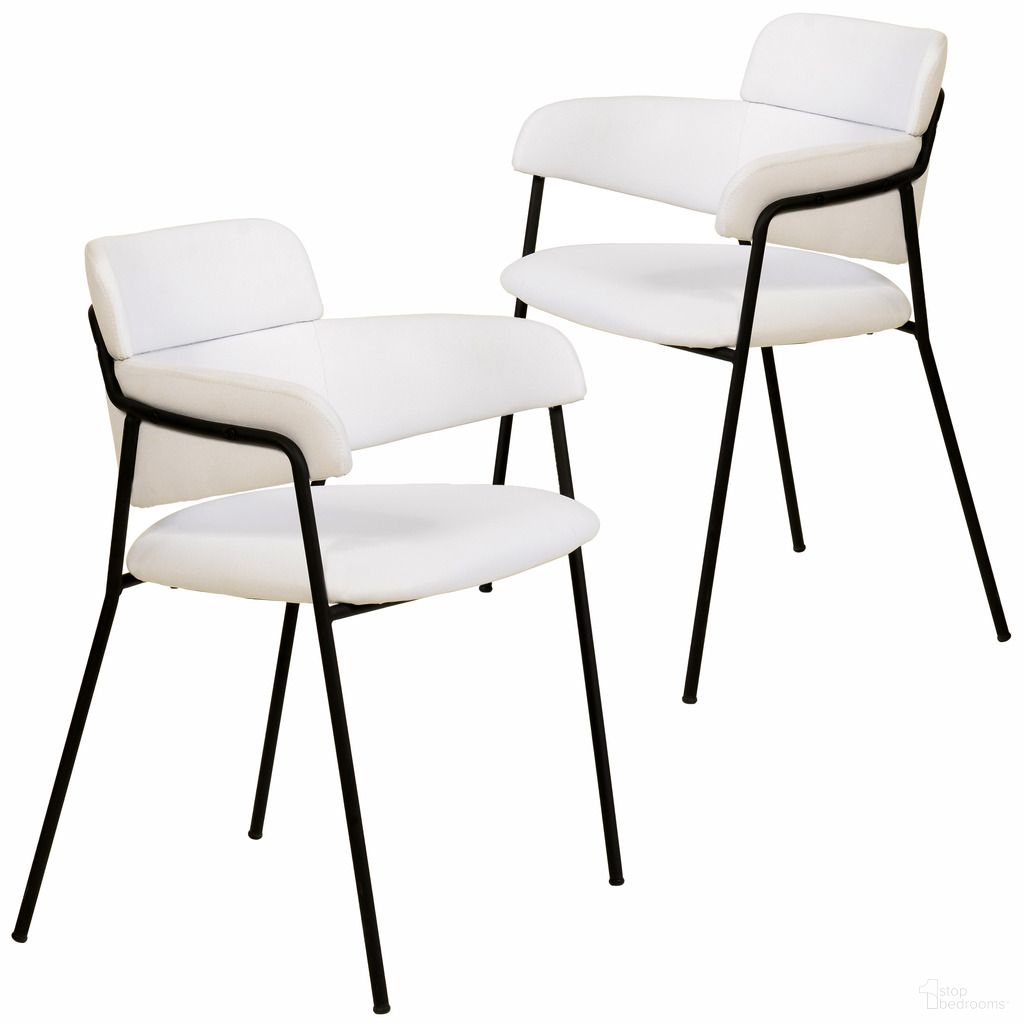 The appearance of Axis Modern Dining Chair Set of 2 In White designed by LeisureMod in the modern / contemporary interior design. This white piece of furniture  was selected by 1StopBedrooms from Axis Collection to add a touch of cosiness and style into your home. Sku: AC22W2. Material: Polyester. Chair Type: Arm Chair.