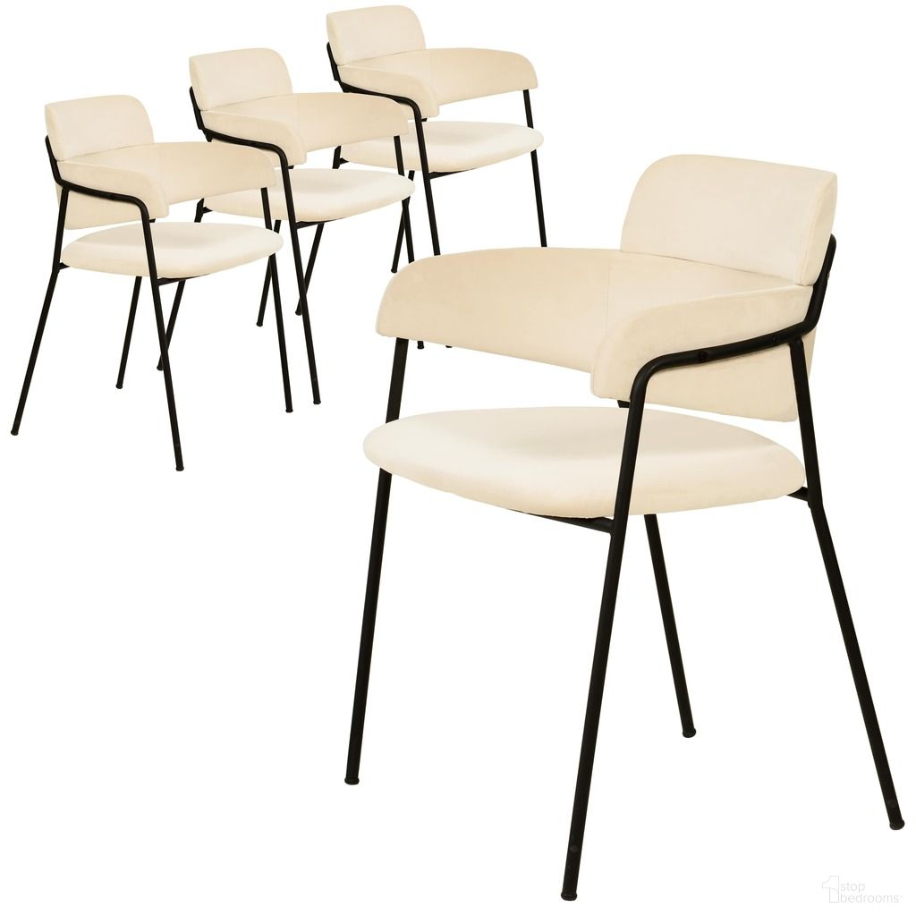 The appearance of Axis Modern Dining Chair Set of 4 In Beige designed by LeisureMod in the modern / contemporary interior design. This beige piece of furniture was selected by 1StopBedrooms from Axis Collection to add a touch of cosiness and style into your home. Sku: AC22BG4. Material: Velvet. Chair Type: Arm Chair.