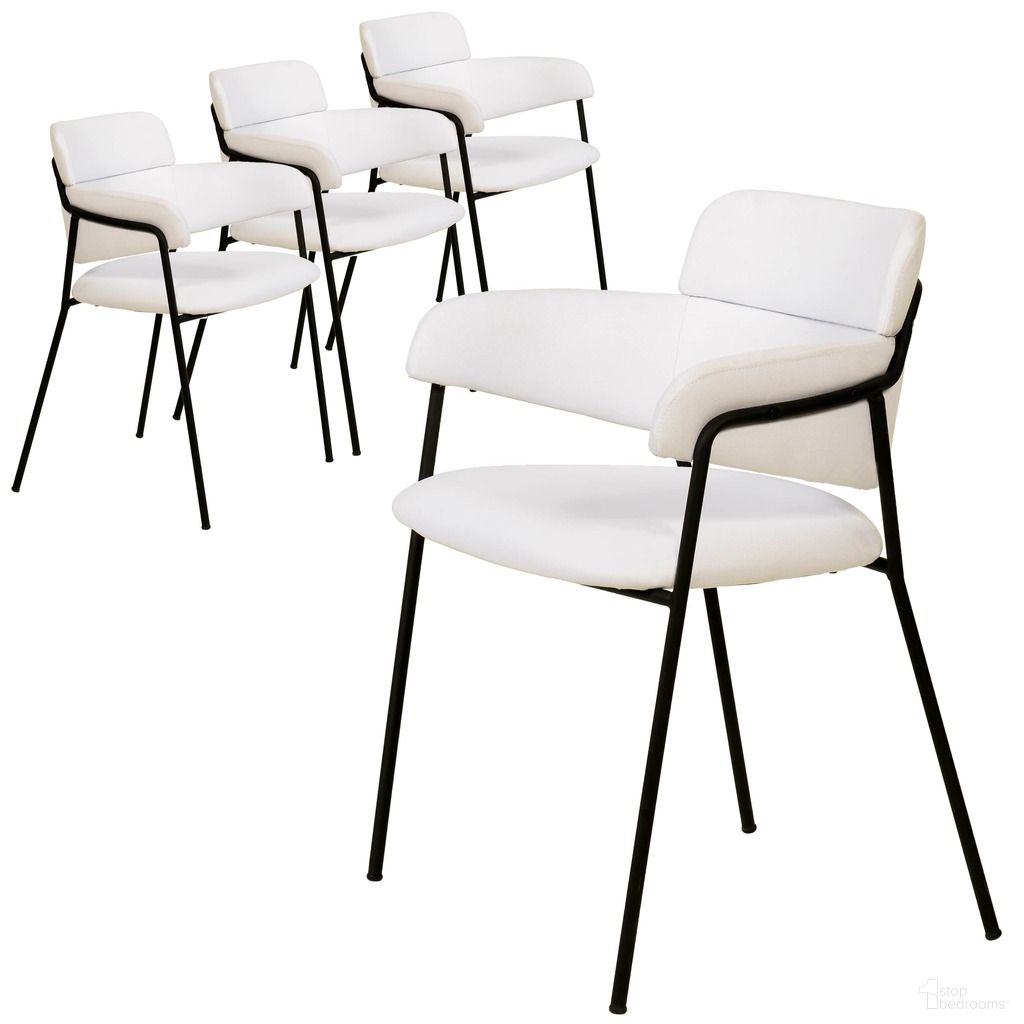 The appearance of Axis Modern Dining Chair Set of 4 In White designed by LeisureMod in the modern / contemporary interior design. This white piece of furniture  was selected by 1StopBedrooms from Axis Collection to add a touch of cosiness and style into your home. Sku: AC22W4. Material: Polyester. Chair Type: Arm Chair.