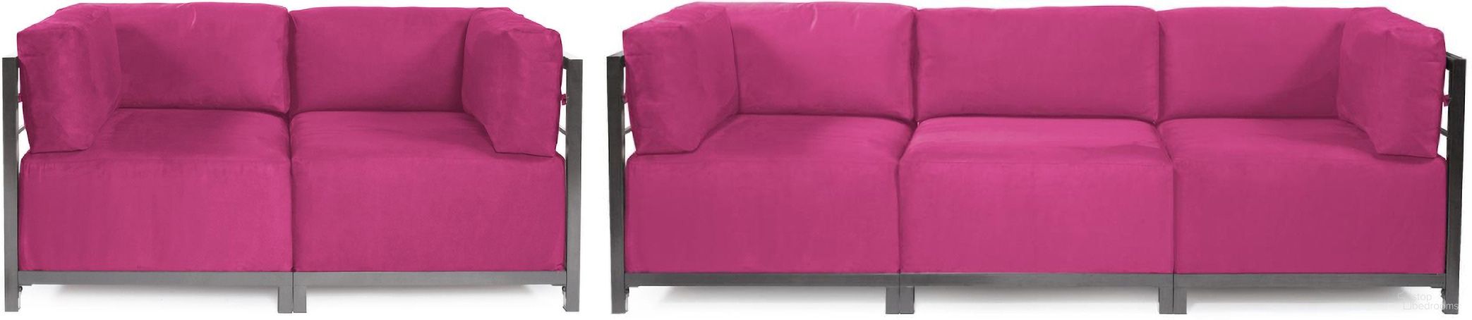 The appearance of Axis Regency Titanium Frame Living Room Set In Fuchsia designed by Howard Elliott in the modern / contemporary interior design. This fuchsia piece of furniture was selected by 1StopBedrooms from Regency Collection to add a touch of cosiness and style into your home. Sku: K923T-296;K922T-296. Material: Polyester.