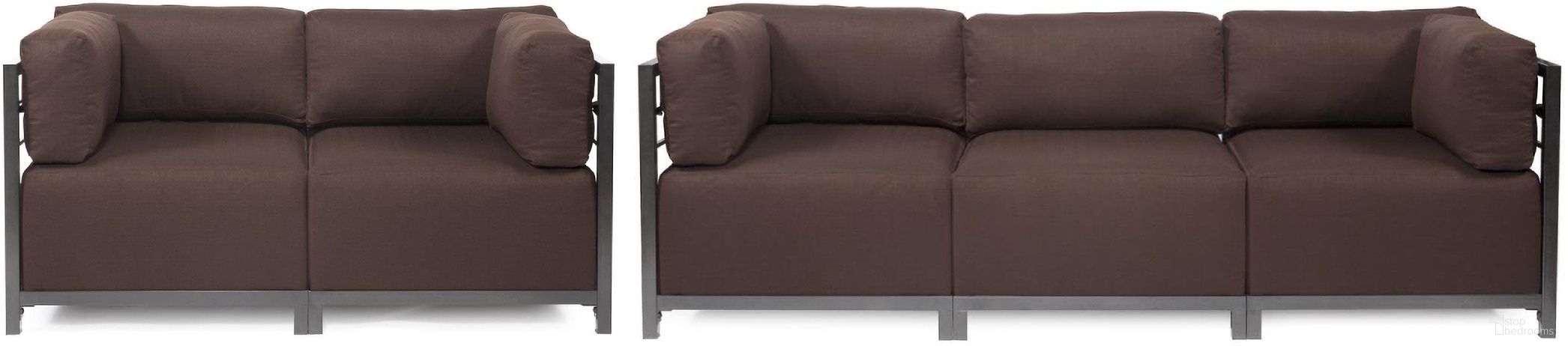 The appearance of Axis Sterling Titanium Frame Living Room Set In Chocolate designed by Howard Elliott in the modern / contemporary interior design. This chocolate piece of furniture was selected by 1StopBedrooms from Sterling Collection to add a touch of cosiness and style into your home. Sku: K923T-202;K922T-202. Material: Polyester.