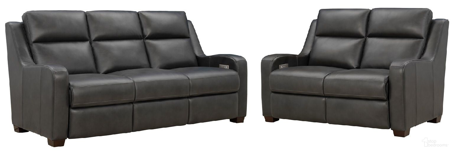 The appearance of Ayden Power Reclining Living Room Set with Power Head Rests and Power Lumbar In Dark Gray designed by BarcaLounger in the transitional interior design. This dark gray piece of furniture was selected by 1StopBedrooms from Ayden Collection to add a touch of cosiness and style into your home. Sku: 39PHL1537572496;29PHL1537572496. Material: Leather.