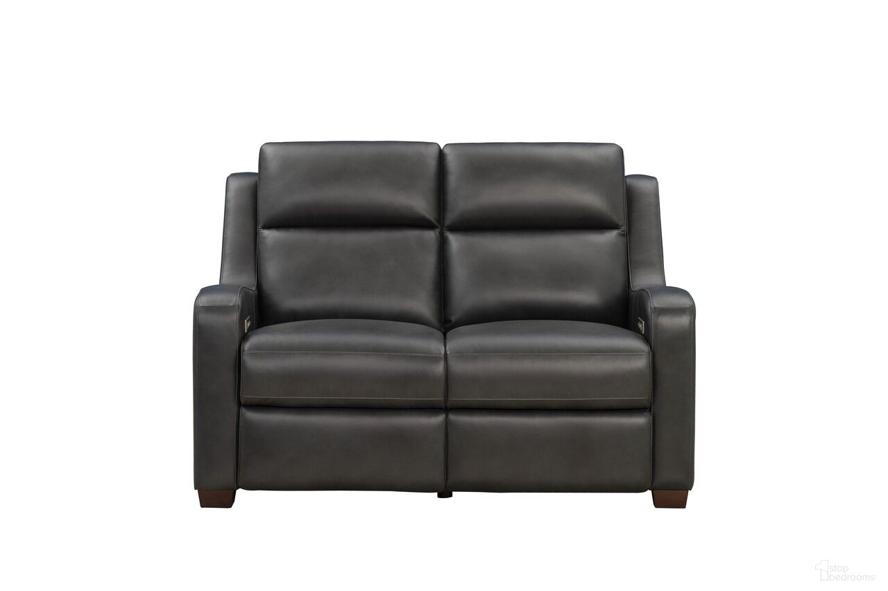 The appearance of Ayden Power Reclining Loveseat with Power Head Rests and Power Lumbar In Dark Gray designed by BarcaLounger in the transitional interior design. This dark gray piece of furniture was selected by 1StopBedrooms from Ayden Collection to add a touch of cosiness and style into your home. Sku: 29PHL1537572496. Material: Leather.