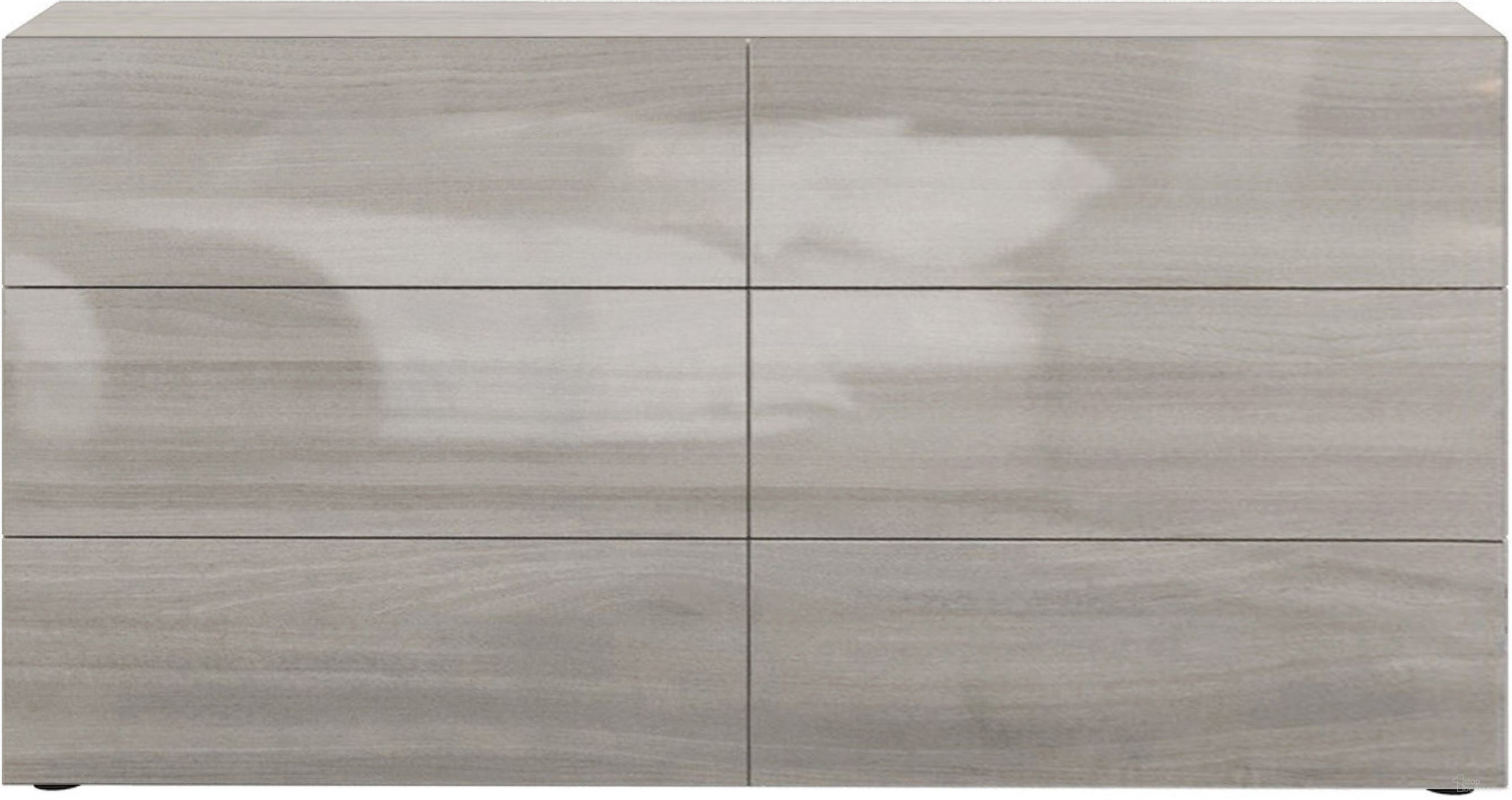 Ayla High Gloss Dresser In Light Gray Oak