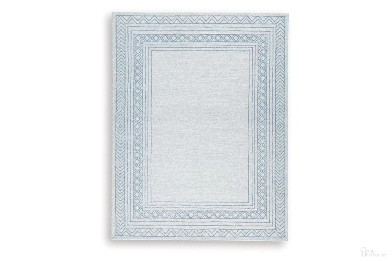 The appearance of Azelhurst 7'8" x 10' Area Rug In Blue/Gray/Ivory designed by Signature Design by Ashley in the transitional interior design. This blue/gray/ivory piece of furniture was selected by 1StopBedrooms from Azelhurst Collection to add a touch of cosiness and style into your home. Sku: R407851. Material: Wool.