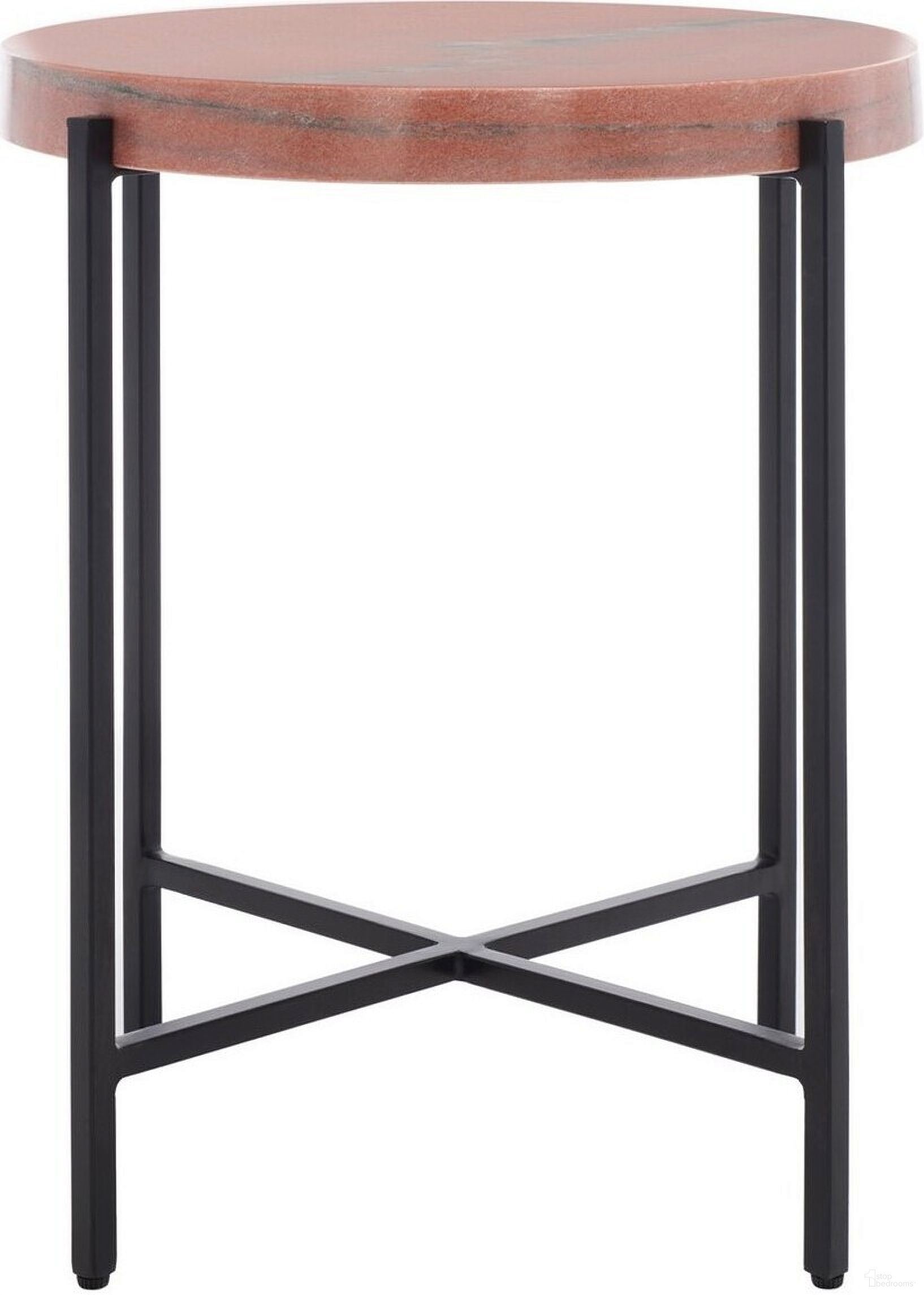 The appearance of Azula Stone Top Accent Table in Orange designed by Safavieh in the modern / contemporary interior design. This orange piece of furniture  was selected by 1StopBedrooms from Azula Collection to add a touch of cosiness and style into your home. Sku: ACC3706A. Material: Metal.