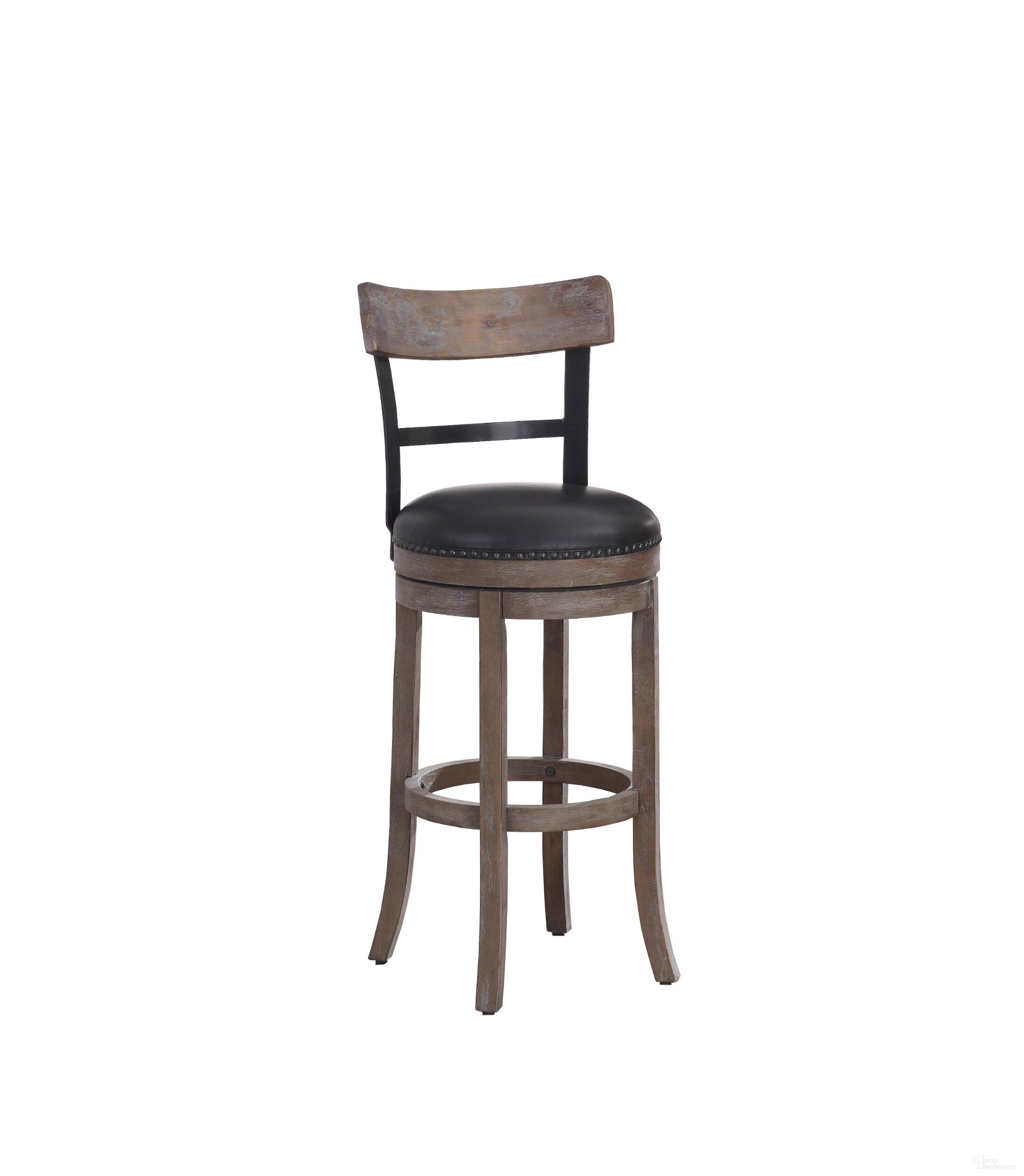 The appearance of 26" Wood Frame Back Bar Stool In Brown designed by American Woodcrafters in the transitional interior design. This brown piece of furniture was selected by 1StopBedrooms from Barstools Collection to add a touch of cosiness and style into your home. Sku: B2-208-26L. Material: Bonded Leather.
