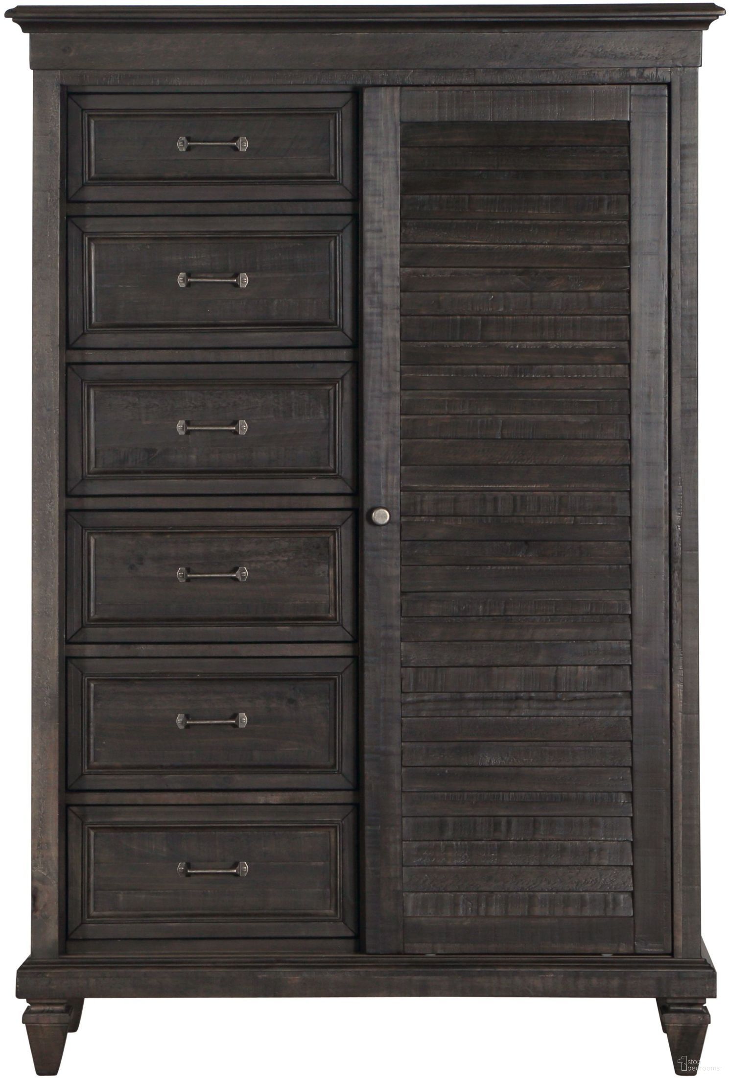The appearance of Calistoga Weathered Charcoal Gentlemans Chest designed by Magnussen in the traditional interior design. This gray piece of furniture was selected by 1StopBedrooms from Calistoga Collection to add a touch of cosiness and style into your home. Sku: B2590-32. Material: Pine.