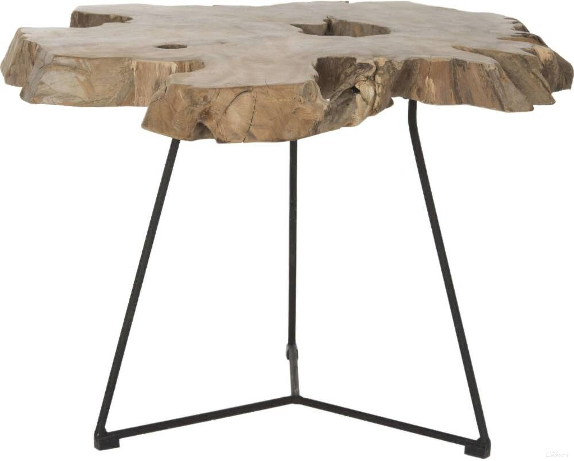 The appearance of Babylon Natural and Black Coffee Table designed by Safavieh in the traditional interior design. This natural piece of furniture was selected by 1StopBedrooms from Safavieh FOX Collection to add a touch of cosiness and style into your home. Sku: FOX1022A. Material: Iron.