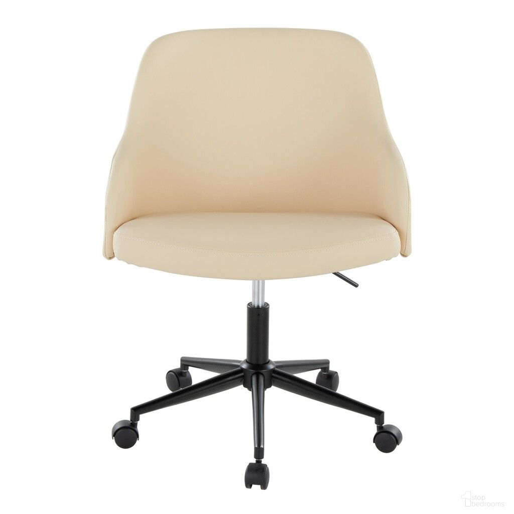 The appearance of Bacci Faux Leather Office Chair In Cream and Walnut designed by Lumisource in the modern / contemporary interior design. This cream/walnut piece of furniture  was selected by 1StopBedrooms from Bacci Collection to add a touch of cosiness and style into your home. Sku: OC-BACCIPU1 BKWLCR1. Material: Foam.