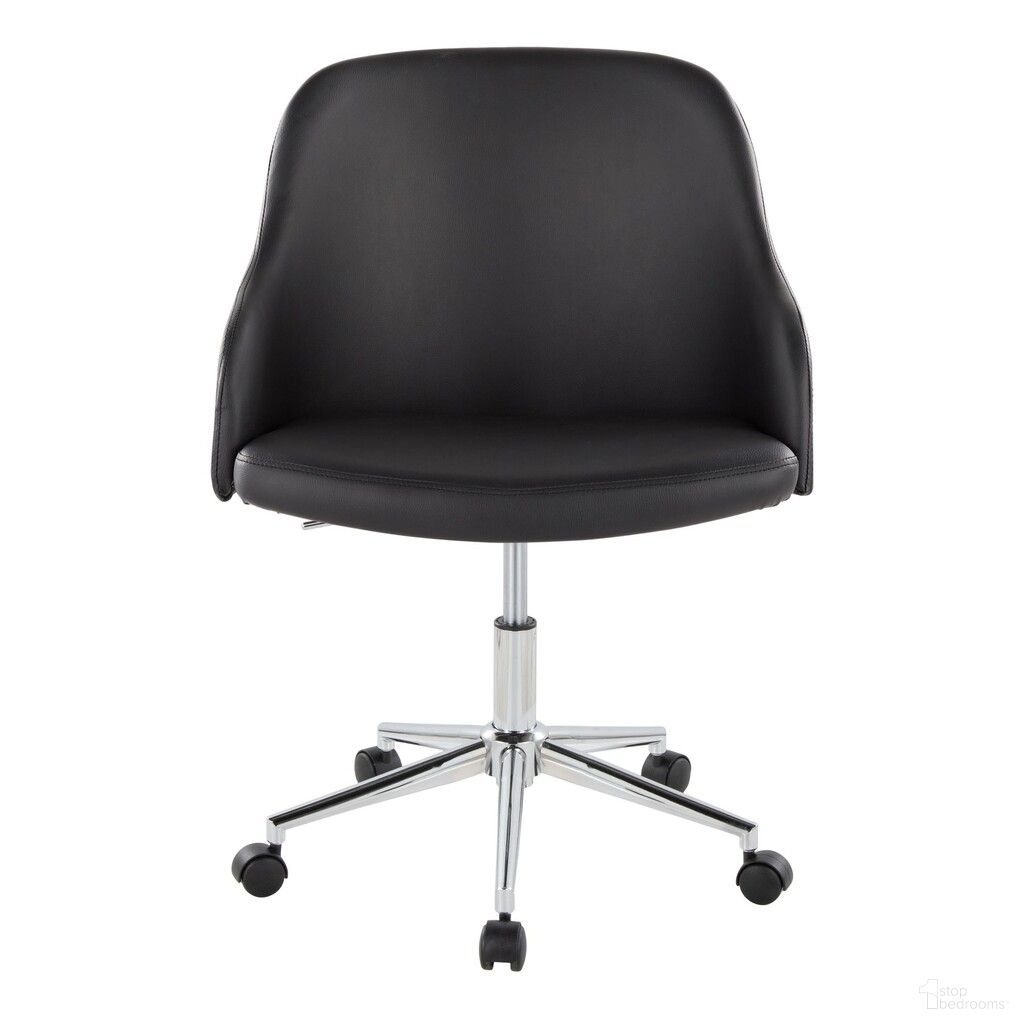 The appearance of Bacci Faux Leather Office Chair In Walnut and Black designed by Lumisource in the modern / contemporary interior design. This walnut and black piece of furniture  was selected by 1StopBedrooms from Bacci Collection to add a touch of cosiness and style into your home. Sku: OC-BACCIPU1 CHRWLBK1. Material: Foam.