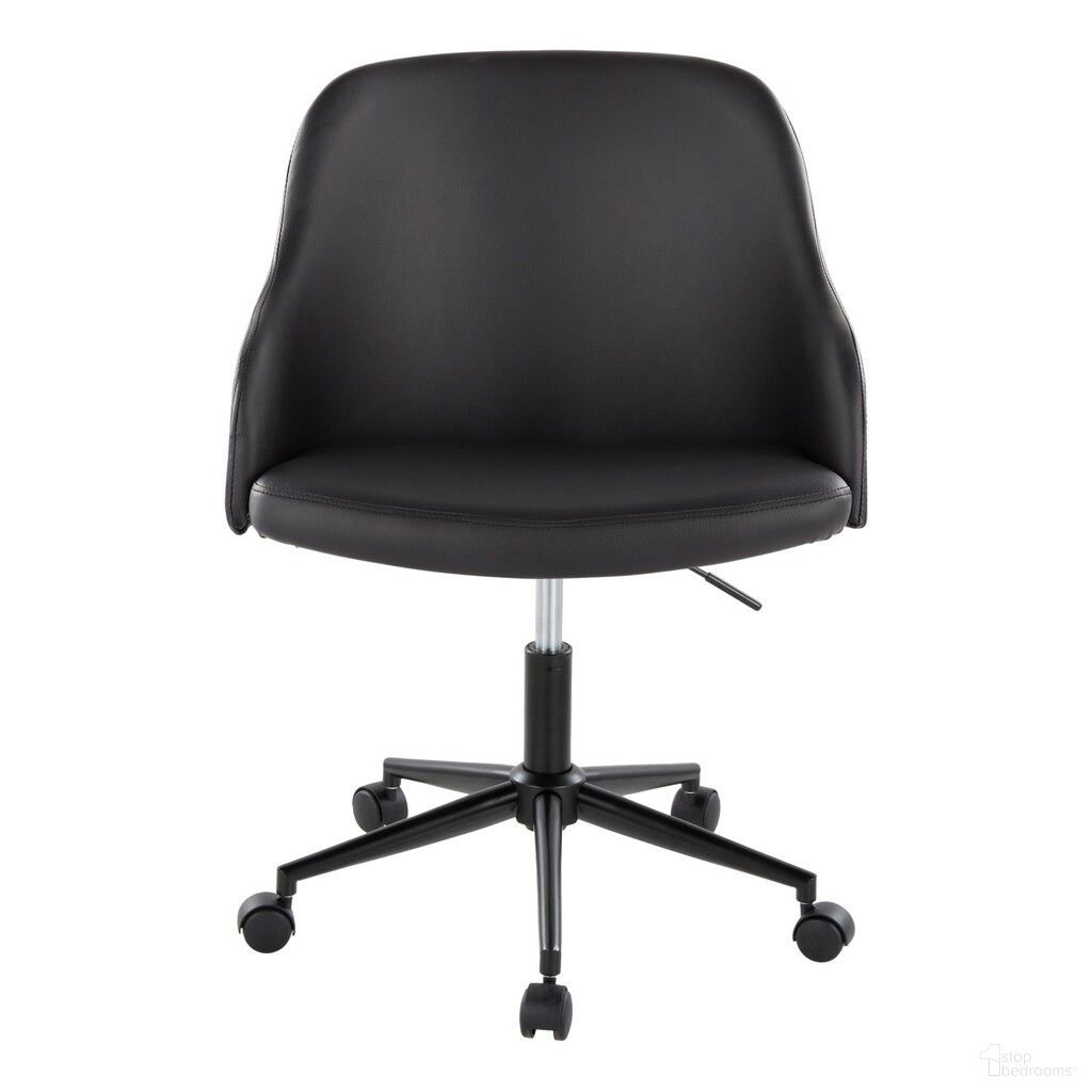 The appearance of Bacci Faux Leather Office Chair In Walnut and Black designed by Lumisource in the modern / contemporary interior design. This walnut and black piece of furniture  was selected by 1StopBedrooms from Bacci Collection to add a touch of cosiness and style into your home. Sku: OC-BACCIPU1 BKWLBK1. Material: Foam.