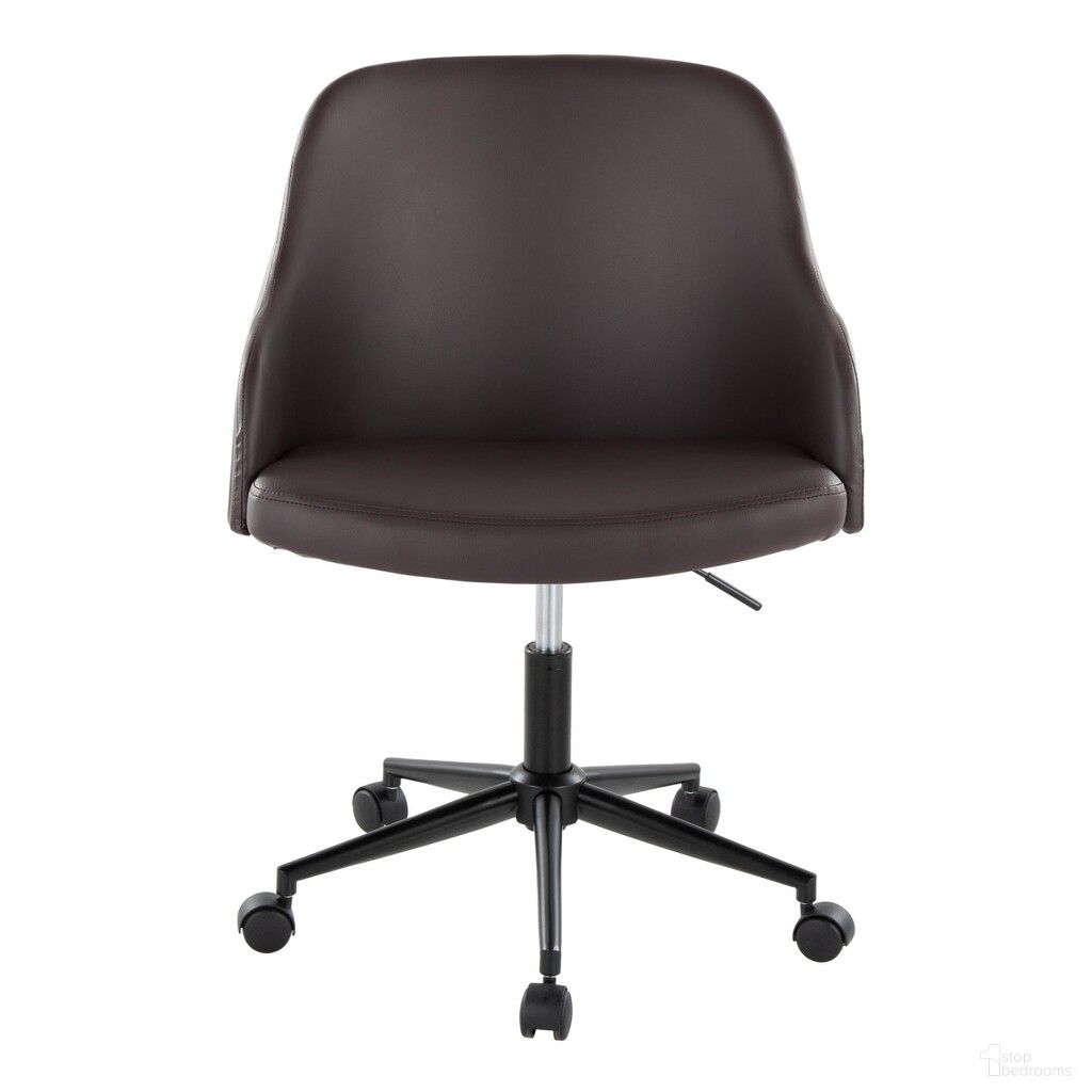 The appearance of Bacci Faux Leather Office Chair In Walnut and Brown designed by Lumisource in the modern / contemporary interior design. This walnut and brown piece of furniture was selected by 1StopBedrooms from Bacci Collection to add a touch of cosiness and style into your home. Sku: OC-BACCIPU1 BKWLBN1. Material: Foam.