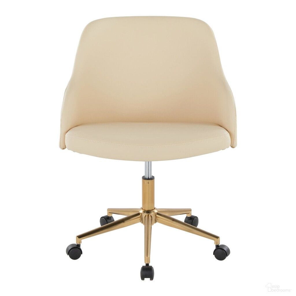 The appearance of Bacci Office Chair In Cream and Walnut designed by Lumisource in the modern / contemporary interior design. This cream/walnut piece of furniture  was selected by 1StopBedrooms from Bacci Collection to add a touch of cosiness and style into your home. Sku: OC-BACCIPU1 AUWLCR1. Material: Foam.