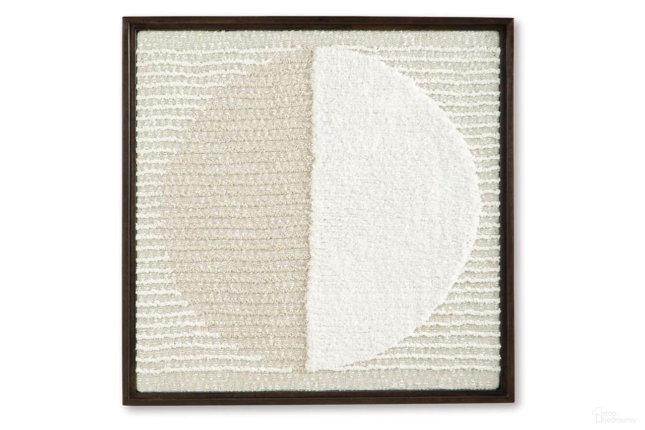 The appearance of Bachard Wall Decor In Tan/White designed by Signature Design by Ashley in the transitional interior design. This tan/white piece of furniture was selected by 1StopBedrooms from Bachard Collection to add a touch of cosiness and style into your home. Sku: A8010330. Material: Fabric.