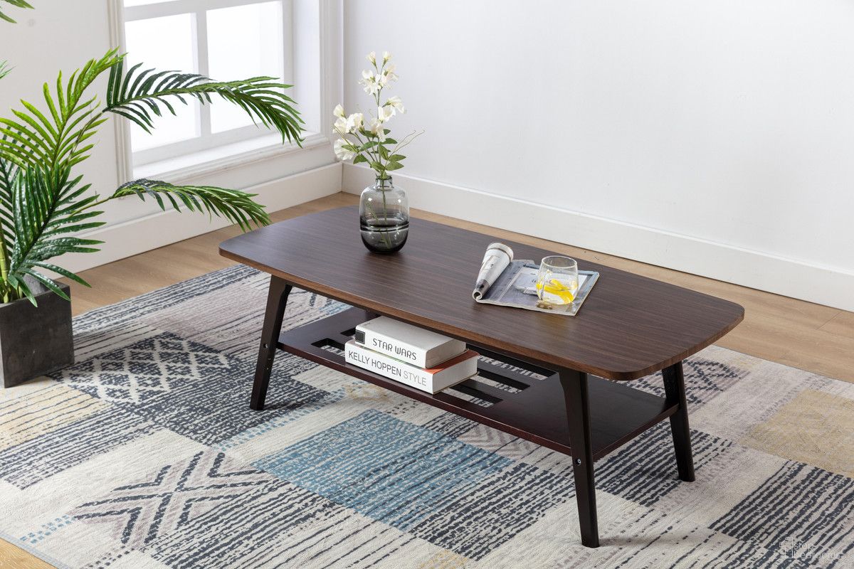 Bahamas Espresso Coffee Table by Lilola Home 1StopBedrooms