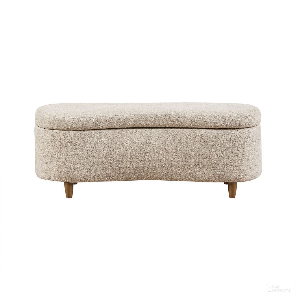 The appearance of Bailey Boucle Flip Top Storage Bench In Taupe designed by Olliix in the transitional interior design. This taupe piece of furniture was selected by 1StopBedrooms from Bailey Collection to add a touch of cosiness and style into your home. Sku: II105-0525. Material: Polyester.