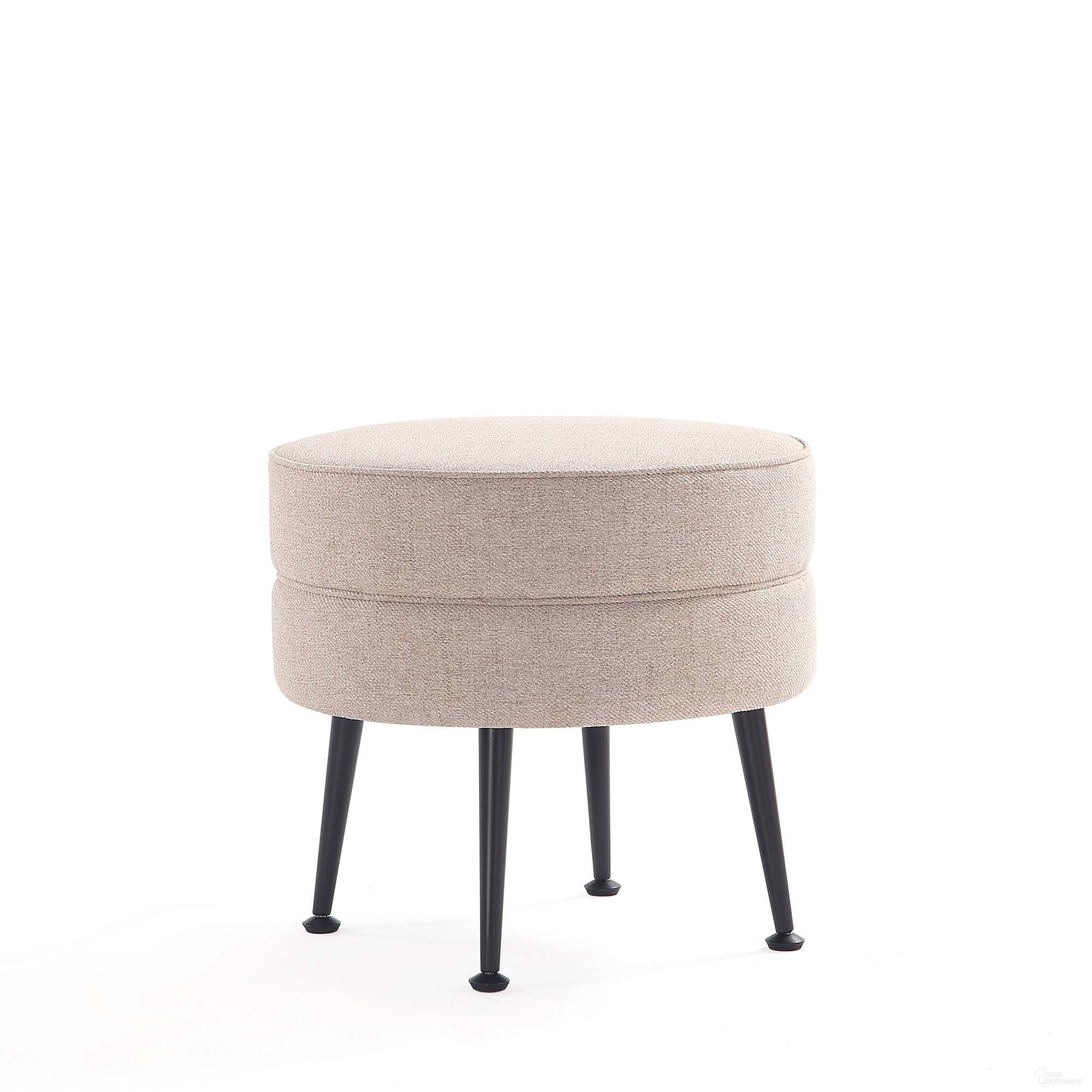 The appearance of Bailey Ottoman In Oatmeal with Black Feet designed by Manhattan Comfort in the transitional interior design. This oatmeal piece of furniture was selected by 1StopBedrooms from Bailey Collection to add a touch of cosiness and style into your home. Sku: OT003-OTB. Material: Wood.