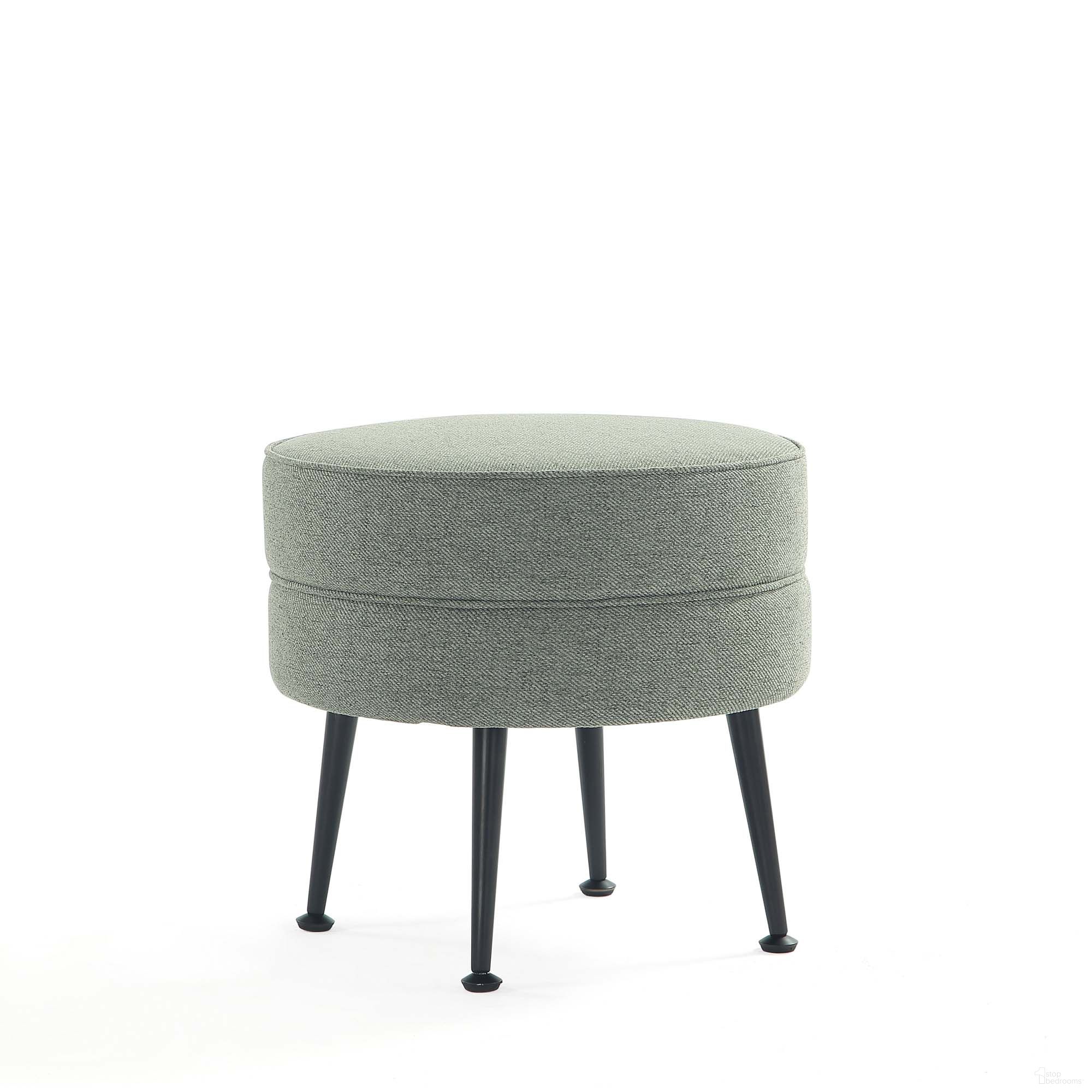 The appearance of Bailey Ottoman In Sage Green with Black Feet designed by Manhattan Comfort in the transitional interior design. This sage green piece of furniture was selected by 1StopBedrooms from Bailey Collection to add a touch of cosiness and style into your home. Sku: OT003-SGB. Material: Wood.