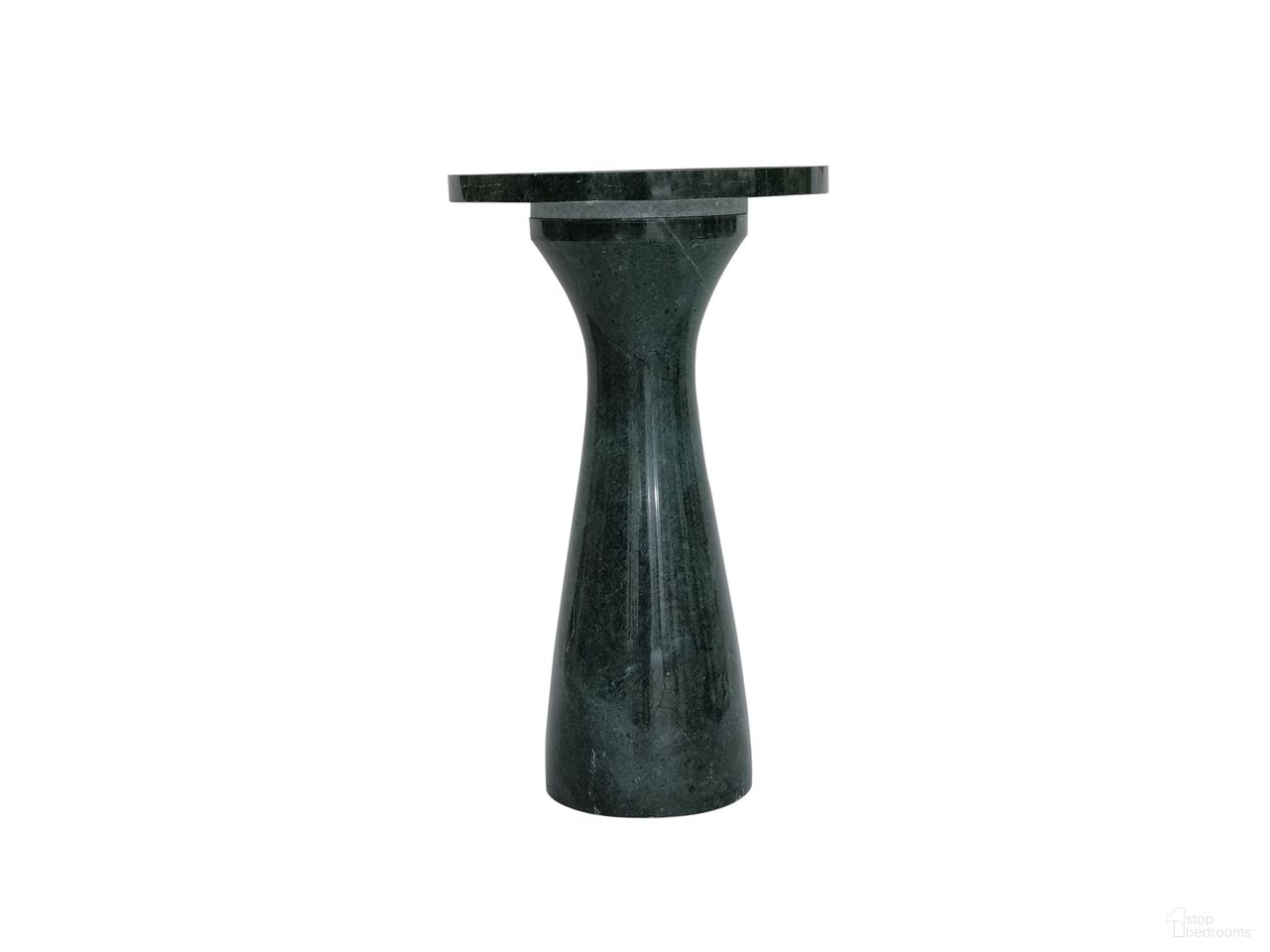 The appearance of Baird Round Accent Table In Emerald designed by Bassett Mirror Company in the modern / contemporary interior design. This emerald piece of furniture  was selected by 1StopBedrooms from Baird Collection to add a touch of cosiness and style into your home. Sku: 9112-LR-223. Material: Marble.