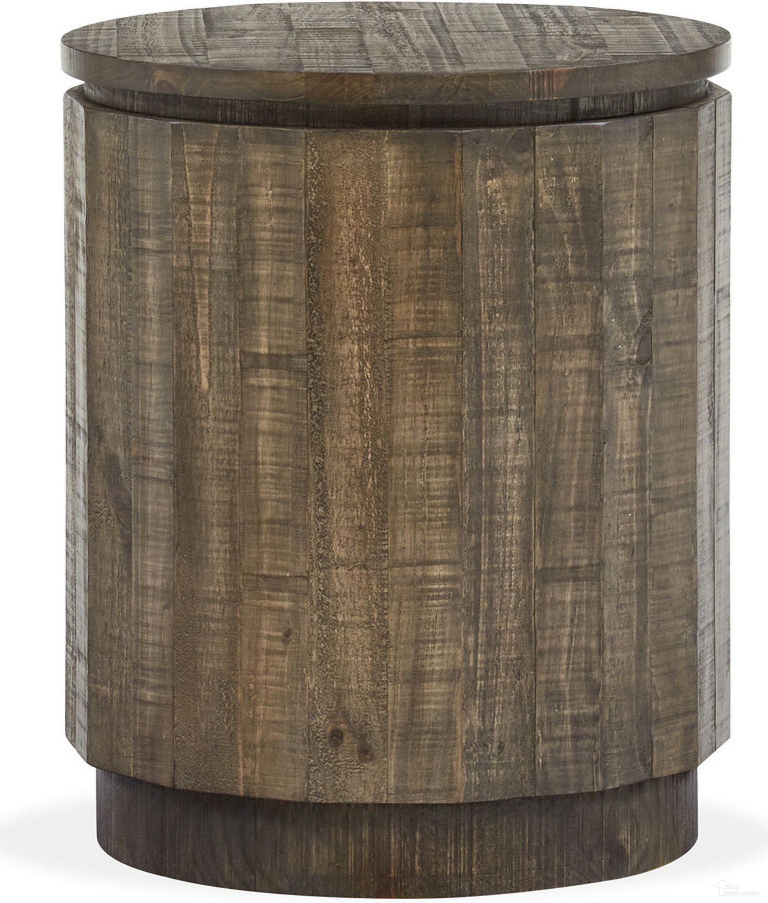 Baisden Round Accent End Table In Tobacco