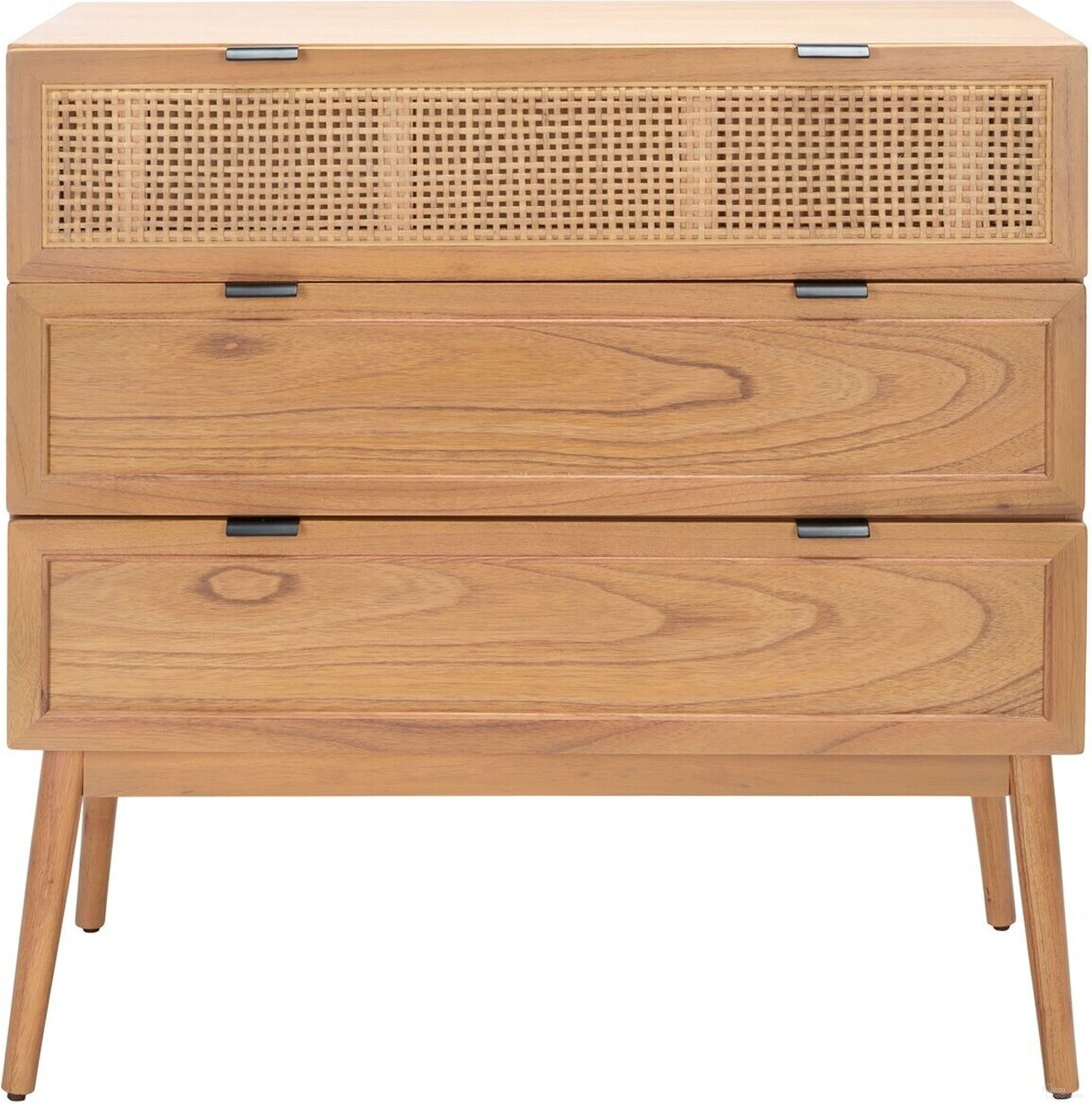 The appearance of Baisley 3 Drawer Rattan Chest in Natural designed by Safavieh in the modern / contemporary interior design. This natural piece of furniture was selected by 1StopBedrooms from Baisley Collection to add a touch of cosiness and style into your home. Sku: CHS5000A. Material: Wood.