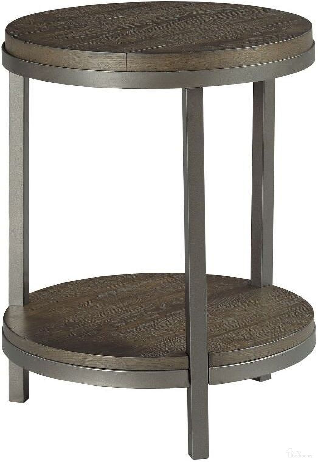 The appearance of Baja II Round End Table In Cocoa designed by Hammary in the transitional interior design. This cocoa piece of furniture was selected by 1StopBedrooms from Baja II Collection to add a touch of cosiness and style into your home. Sku: 990-918. Material: Wood.
