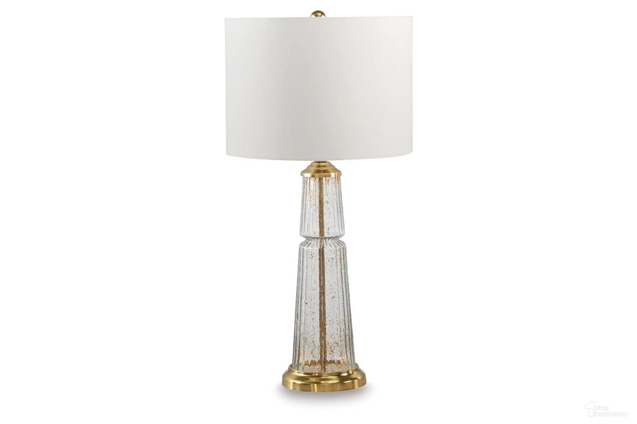 The appearance of Bakersboro Table Lamp In Clear/Gold designed by Signature Design by Ashley in the traditional interior design. This clear/gold piece of furniture was selected by 1StopBedrooms from Bakersboro Collection to add a touch of cosiness and style into your home. Sku: L430884. Material: Fabric.