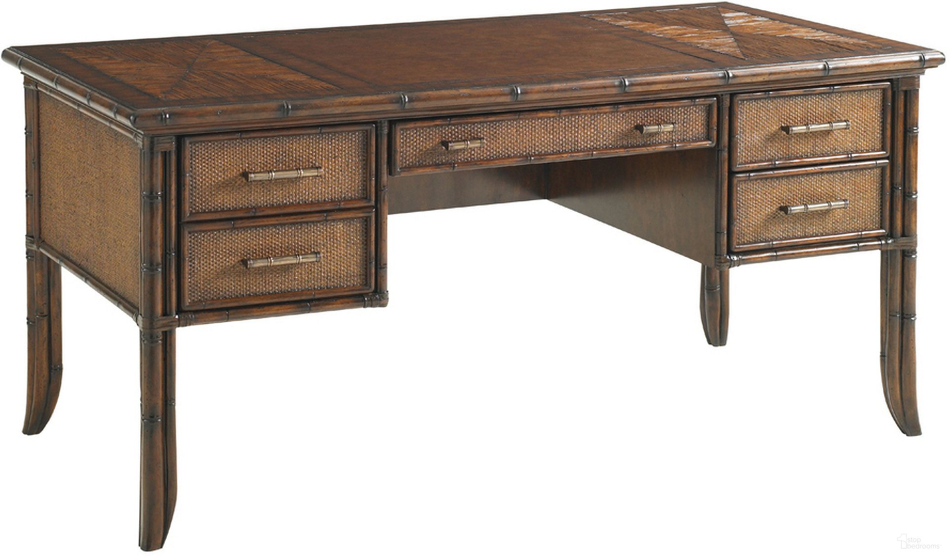 The appearance of Bal Harbour Paradise Isle Writing Desk In Sienna designed by Sligh in the transitional interior design. This sienna piece of furniture was selected by 1StopBedrooms from Bal Harbour Collection to add a touch of cosiness and style into your home. Sku: 293SA-410. Material: Wood.