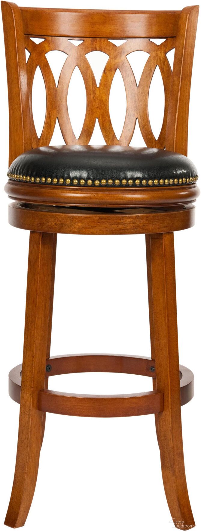 The appearance of Baldwin Dark Oak Swivel Bar Stool designed by Safavieh in the traditional interior design. This black piece of furniture was selected by 1StopBedrooms from Safavieh FOX Collection to add a touch of cosiness and style into your home. Sku: FOX7004A. Material: Iron.