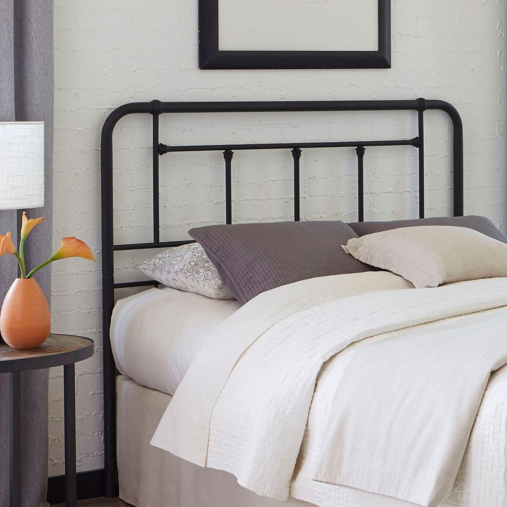 The appearance of Baldwin Full Headboard In Textured Black designed by Fashion Bed Group in the rustic / southwestern interior design. This textured black piece of furniture  was selected by 1StopBedrooms from Baldwin Collection to add a touch of cosiness and style into your home. Sku: B12484. Material: Steel. Bed Size: Full.