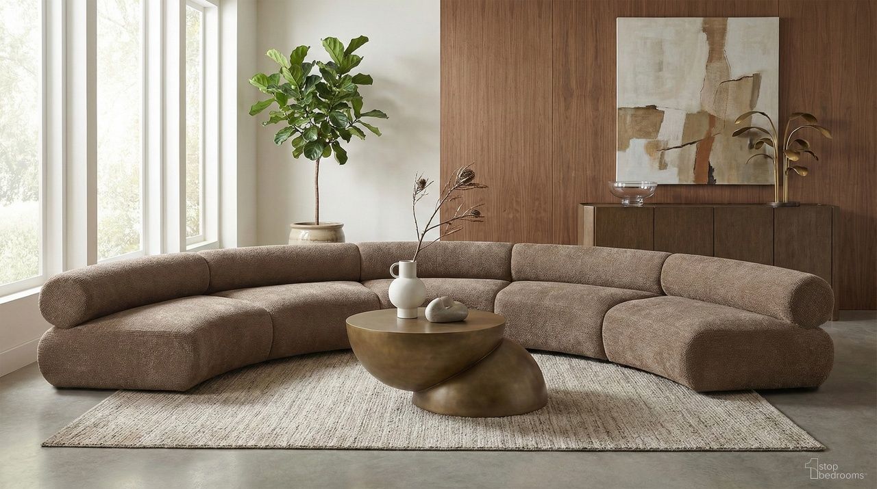 The appearance of Bale 202 Inch Chenille Fabric Upholstered 5-Piece Modular Sectional In Brown designed by Meridian in the modern / contemporary interior design. This brown piece of furniture was selected by 1StopBedrooms from Bale Collection to add a touch of cosiness and style into your home. Sku: 114Brown-C;114Brown-C;114Brown-C;114Brown-C;114Brown-C. Material: Chenille.