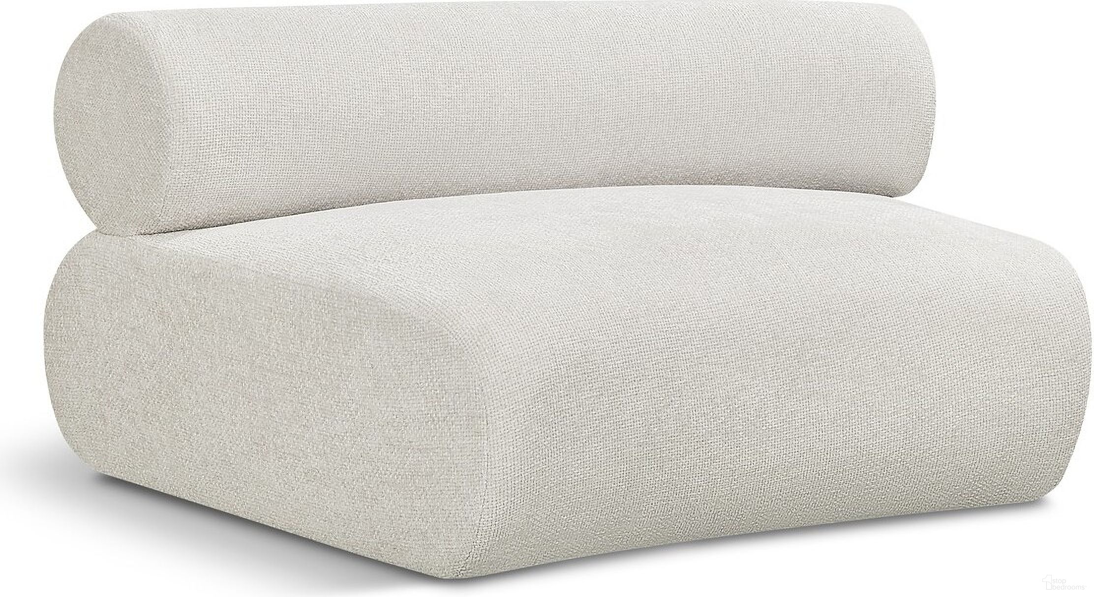 Bale Chenille Fabric Modular Chair In Cream