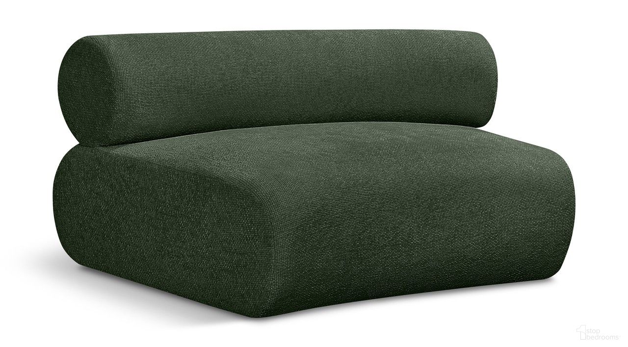 The appearance of Bale Chenille Fabric Modular Chair In Green designed by Meridian in the modern / contemporary interior design. This green piece of furniture was selected by 1StopBedrooms from Bale Collection to add a touch of cosiness and style into your home. Sku: 114Green-C. Material: Plywood.