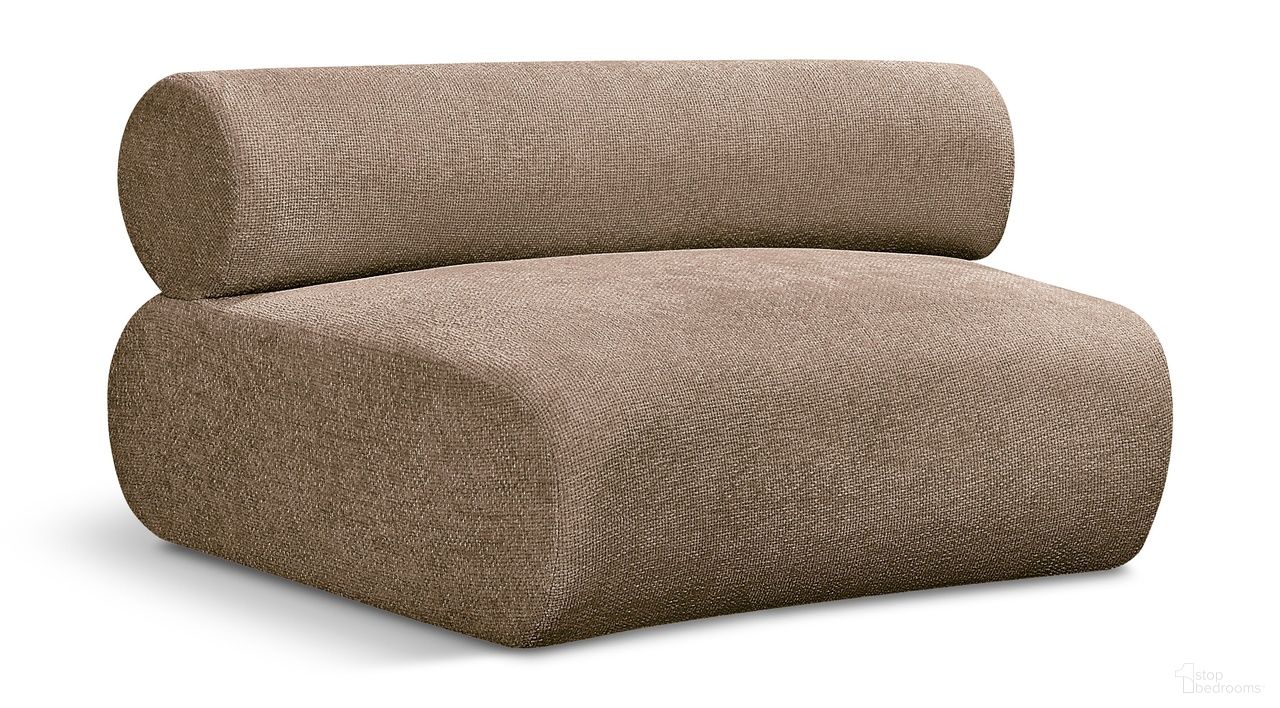 The appearance of Bale Chenille Fabric Upholstered Modular Armless Chair In Brown designed by Meridian in the modern / contemporary interior design. This brown piece of furniture was selected by 1StopBedrooms from Bale Collection to add a touch of cosiness and style into your home. Sku: 114Brown-C. Material: Chenille.