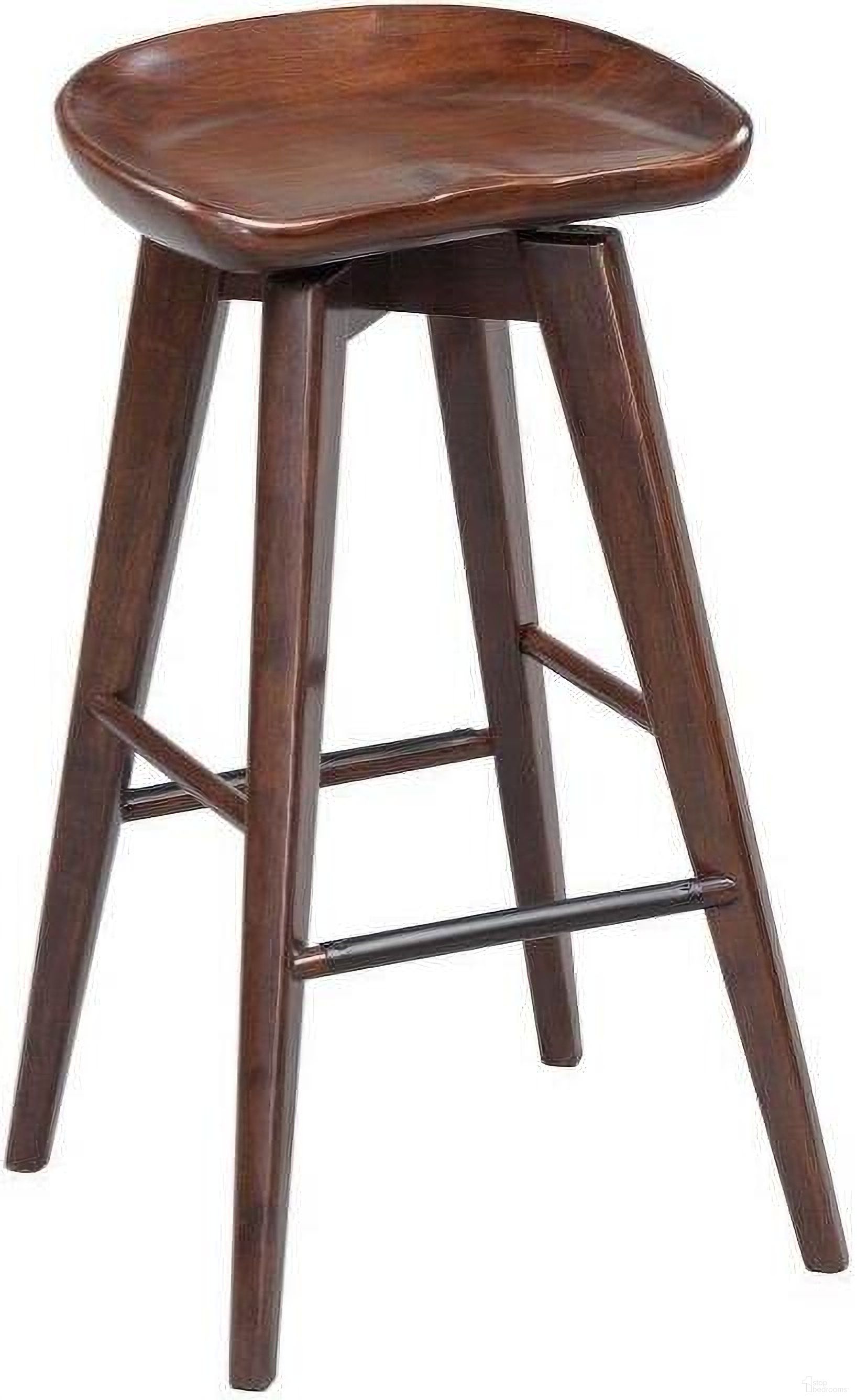 Bali 29 Inch Backless Swivel Bar Stool In Cappuccino