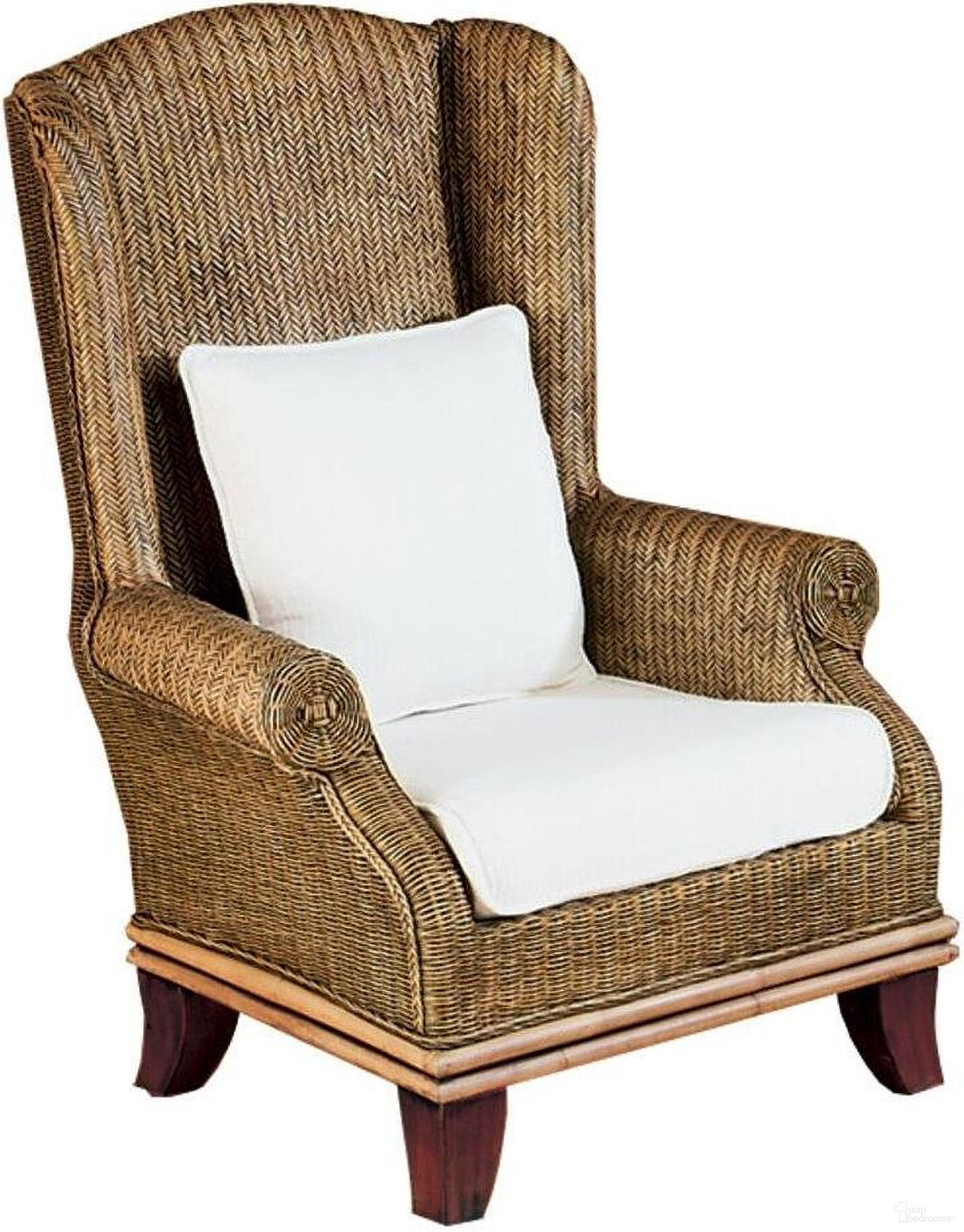 The appearance of Bali Antique Wing Chair designed by Padma's Plantation in the modern / contemporary interior design. This antique piece of furniture was selected by 1StopBedrooms from Bali Collection to add a touch of cosiness and style into your home. Sku: 255-1. Material: Rattan.