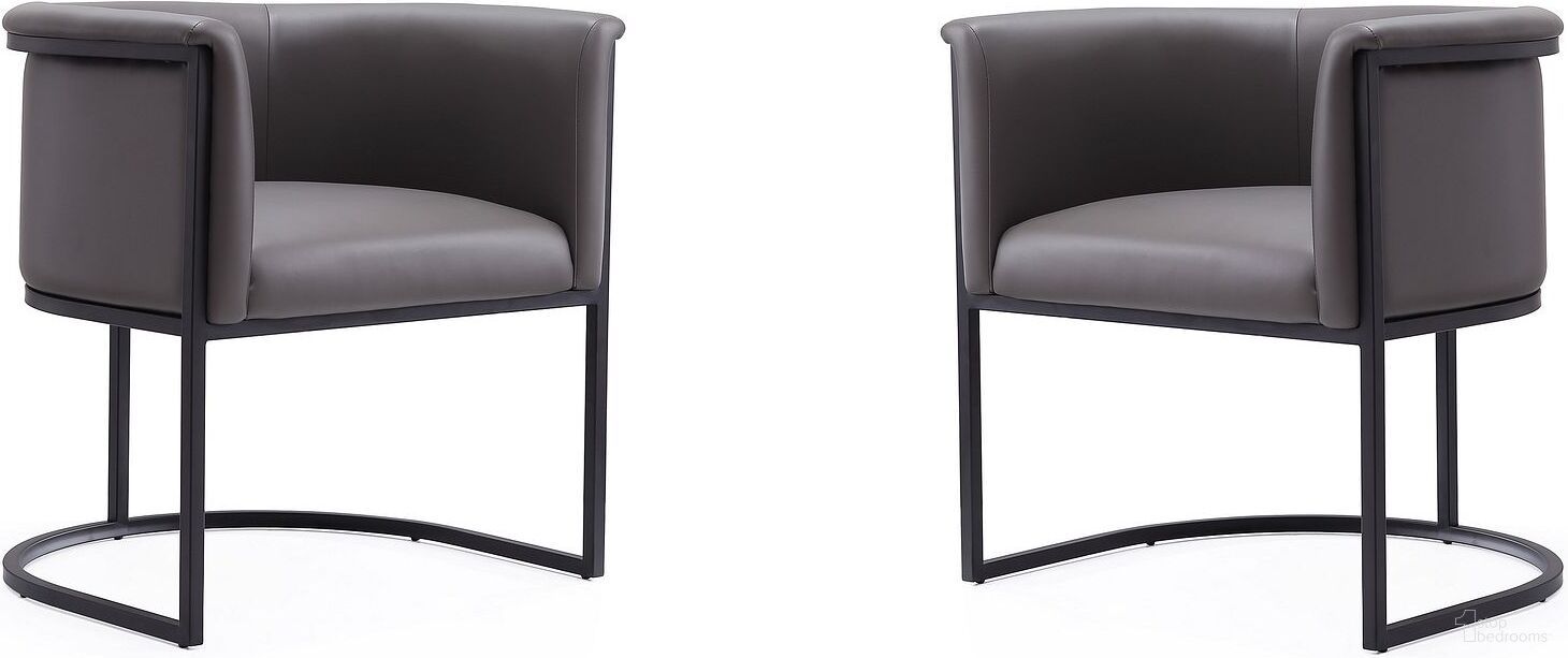The appearance of Cosmopolitan Dining Chair In Pebble and Black (Set of 2) designed by Manhattan Comfort in the modern / contemporary interior design. This pebble piece of furniture was selected by 1StopBedrooms from Cosmopolitan Collection to add a touch of cosiness and style into your home. Sku: DC044-PE;DC044-PE. Material: Metal. Chair Type: Arm Chair.