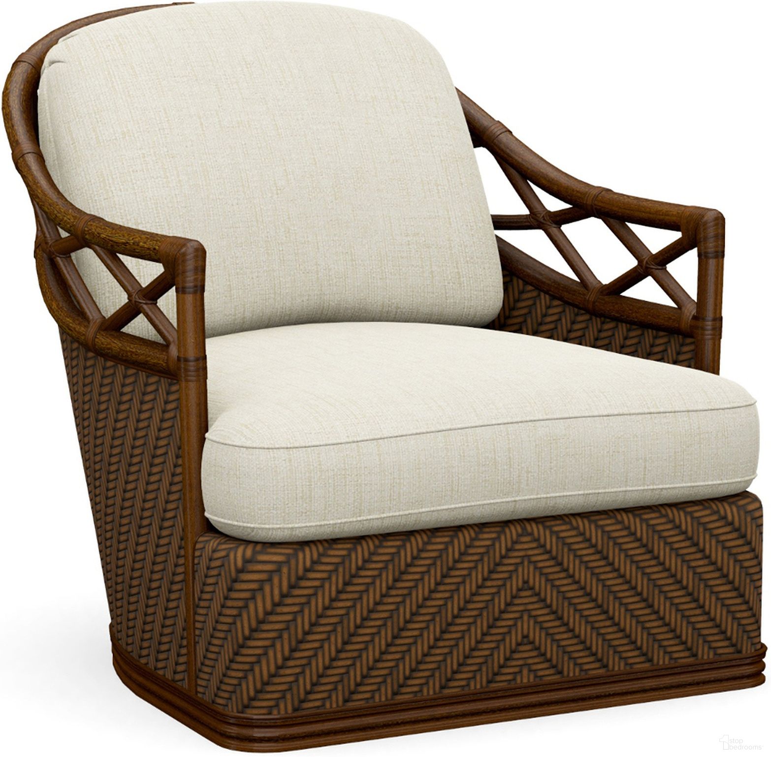 The appearance of Bali Hai Diamond Cove Swivel Chair designed by Tommy Bahama in the traditional interior design. This beige/tan piece of furniture  was selected by 1StopBedrooms from Bali Hai Collection to add a touch of cosiness and style into your home. Sku: 1685-11SW-44.