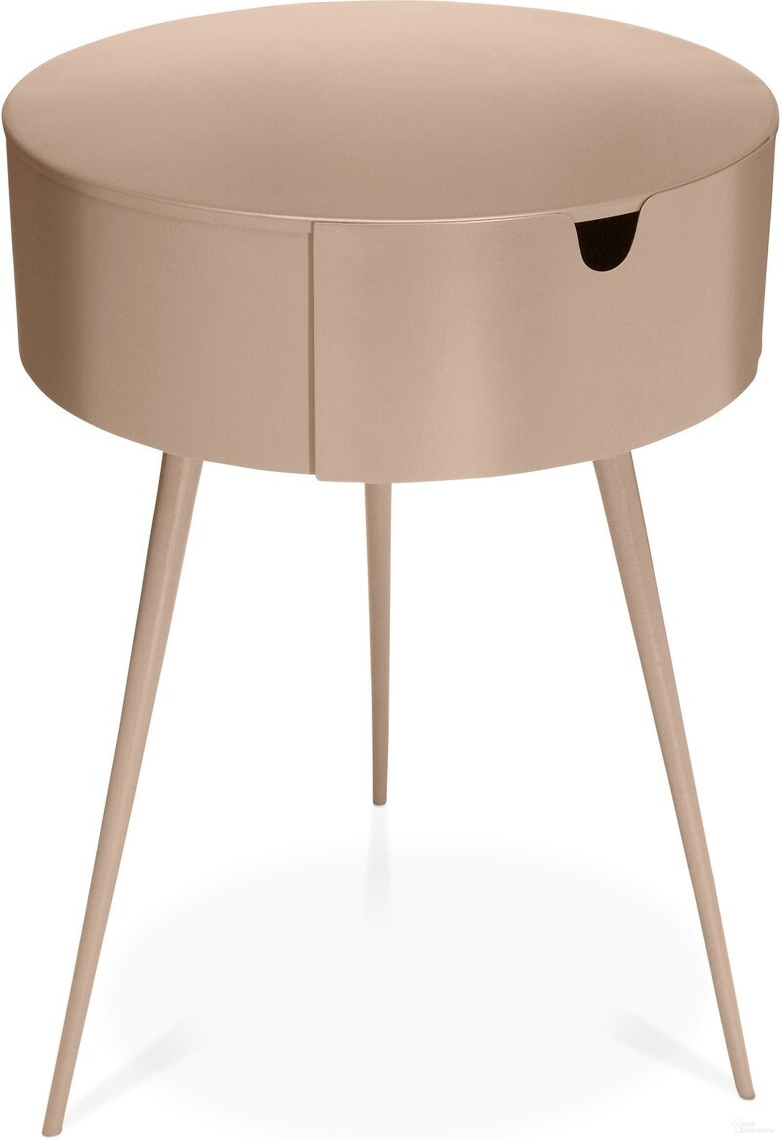 The appearance of Bali Night Stand In Pink designed by Meridian in the modern / contemporary interior design. This pink piece of furniture was selected by 1StopBedrooms from Bali Collection to add a touch of cosiness and style into your home. Sku: 835Pink. Material: Iron.