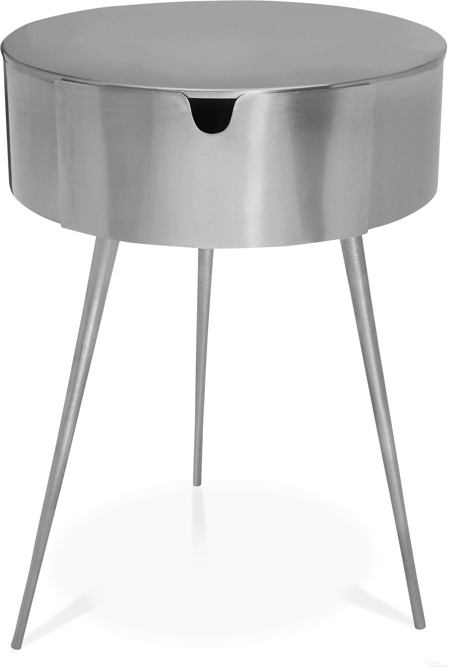 The appearance of Bali Night Stand In Silver designed by Meridian in the modern / contemporary interior design. This silver piece of furniture was selected by 1StopBedrooms from Bali Collection to add a touch of cosiness and style into your home. Sku: 835Silver. Material: Iron.