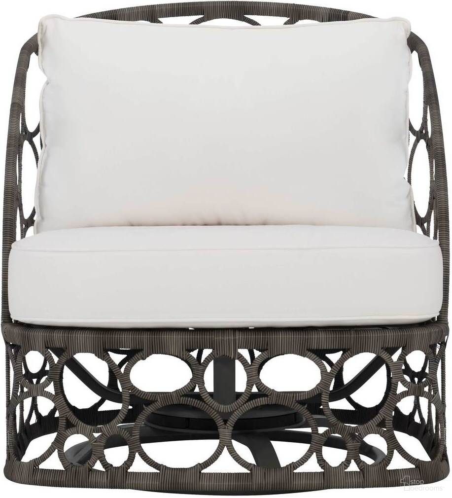 The appearance of Bali Outdoor Swivel Chair In White and Cream designed by Bernhardt in the modern / contemporary interior design. This white/cream piece of furniture  was selected by 1StopBedrooms from Bali Collection to add a touch of cosiness and style into your home. Sku: OP212SC. Material: Fabric.