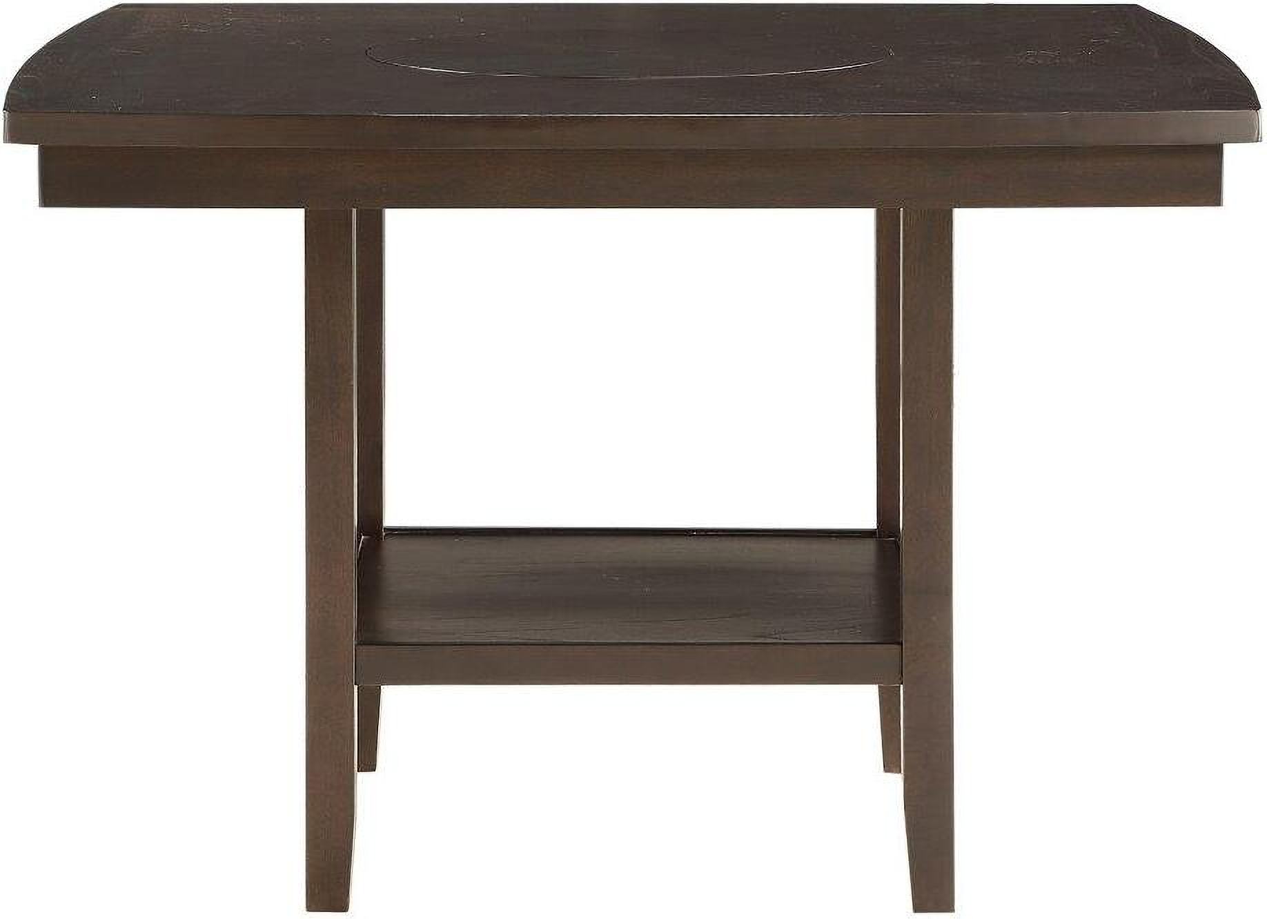 Balin Dark Brown Lazy Susan Counter Height Dining Table by Homelegance