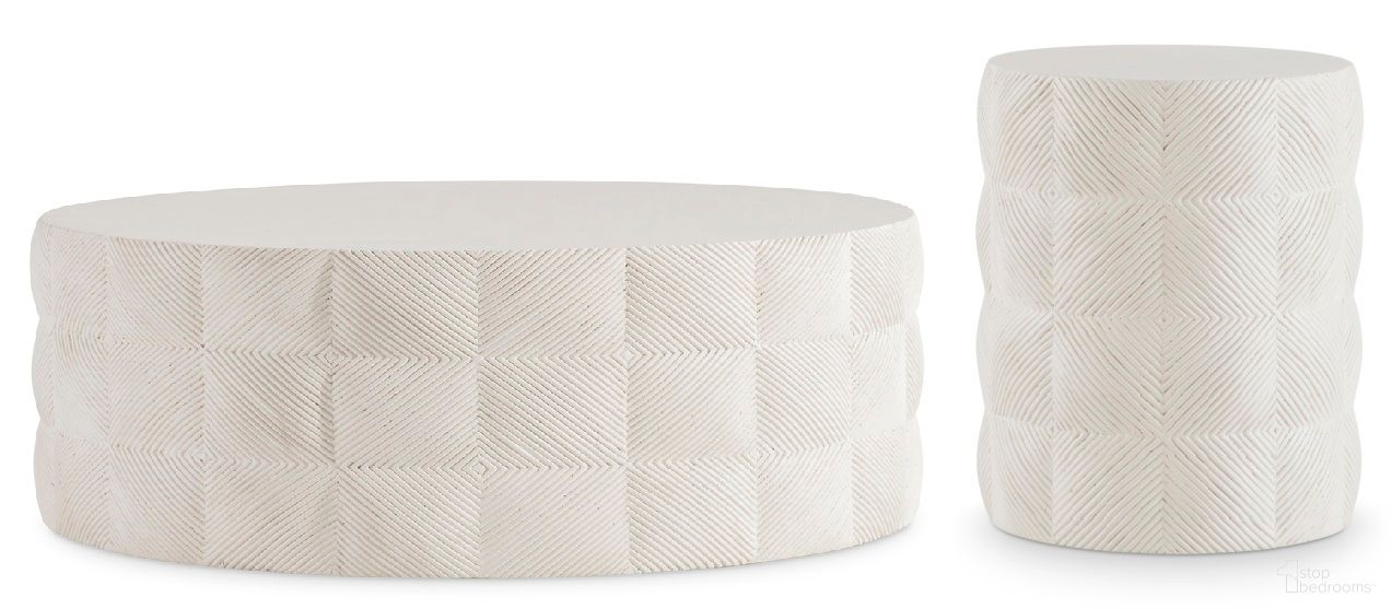 The appearance of Ballantyne Occasional Table Set In White and Cream designed by Bernhardt in the modern / contemporary interior design. This white/cream piece of furniture  was selected by 1StopBedrooms from Ballantyne Collection to add a touch of cosiness and style into your home. Sku: X11008;X11128. Material: Stone.
