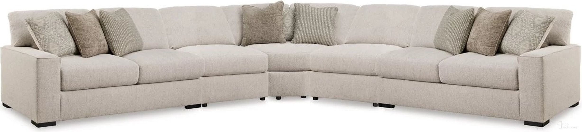 The appearance of Ballyton 5-Piece Sectional In Sand designed by Signature Design by Ashley in the modern / contemporary interior design. This sand piece of furniture was selected by 1StopBedrooms from Ballyton Collection to add a touch of cosiness and style into your home. Sku: 2510255;2510246;2510246;2510277;2510256. Material: Polyester. Layout: L-Shape.