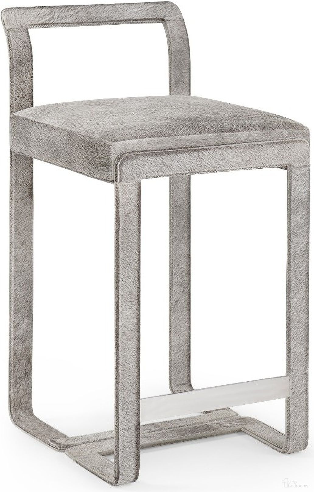 The appearance of Baltar Counter Stool In Gray designed by Villa & House in the transitional interior design. This gray piece of furniture was selected by 1StopBedrooms from to add a touch of cosiness and style into your home. Sku: BTR-575-486. Material: Leather.