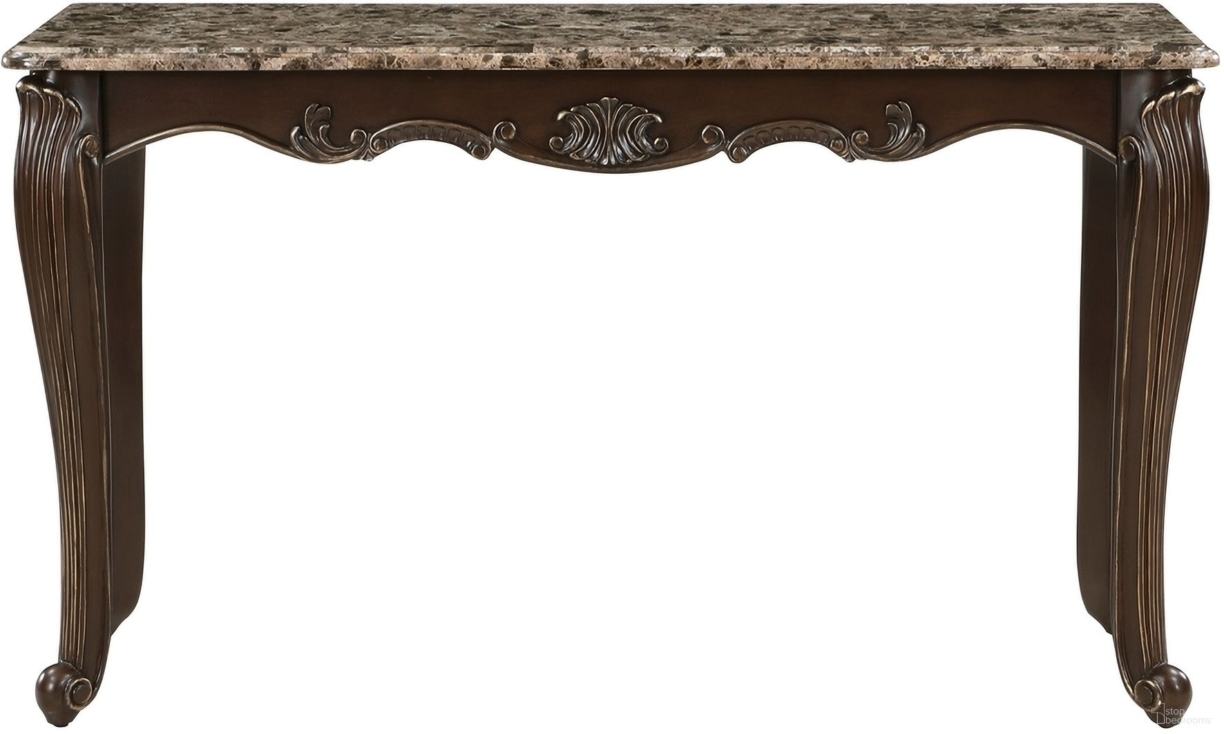 The appearance of Balthasar Sofa Table In Cherry designed by Homelegance in the traditional interior design. This cherry piece of furniture was selected by 1StopBedrooms from Balthasar Collection to add a touch of cosiness and style into your home. Sku: 8570-05. Material: Marble.