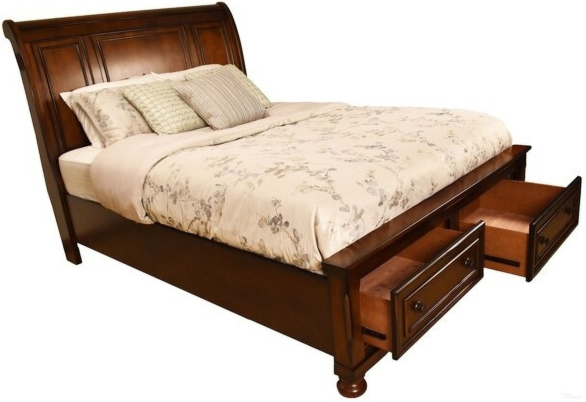 Baltimore Queen Bed In Dark Walnut