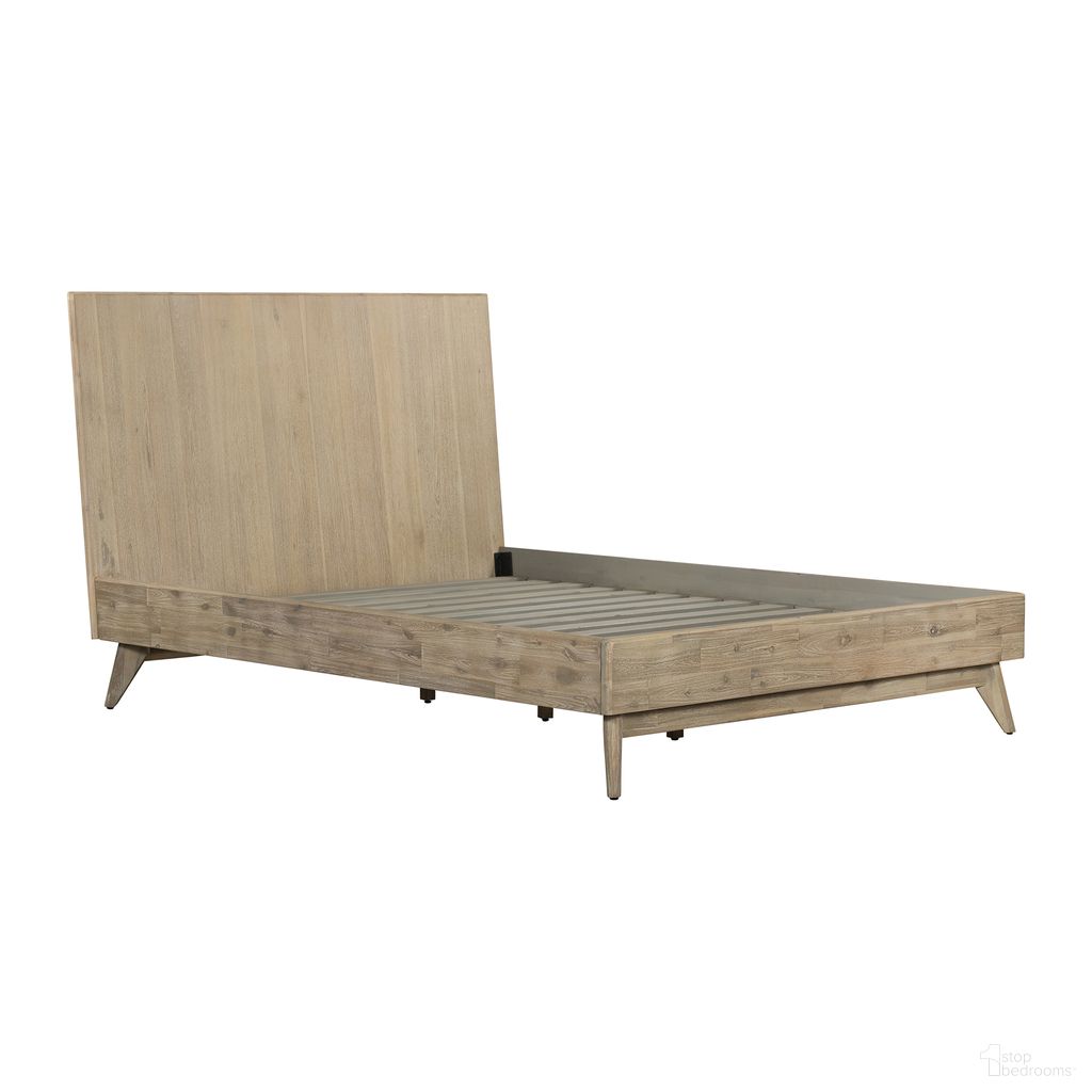The appearance of Baly Acacia Mid-Century Gray Sandblast Queen Platform Bed designed by Armen Living in the transitional interior design. This gray piece of furniture was selected by 1StopBedrooms from Baly Collection to add a touch of cosiness and style into your home. Sku: LCLFBDGRQNBX1;LCLFBDGRQNBX2. Bed Type: Platform Bed. Material: Wood. Bed Size: Queen.